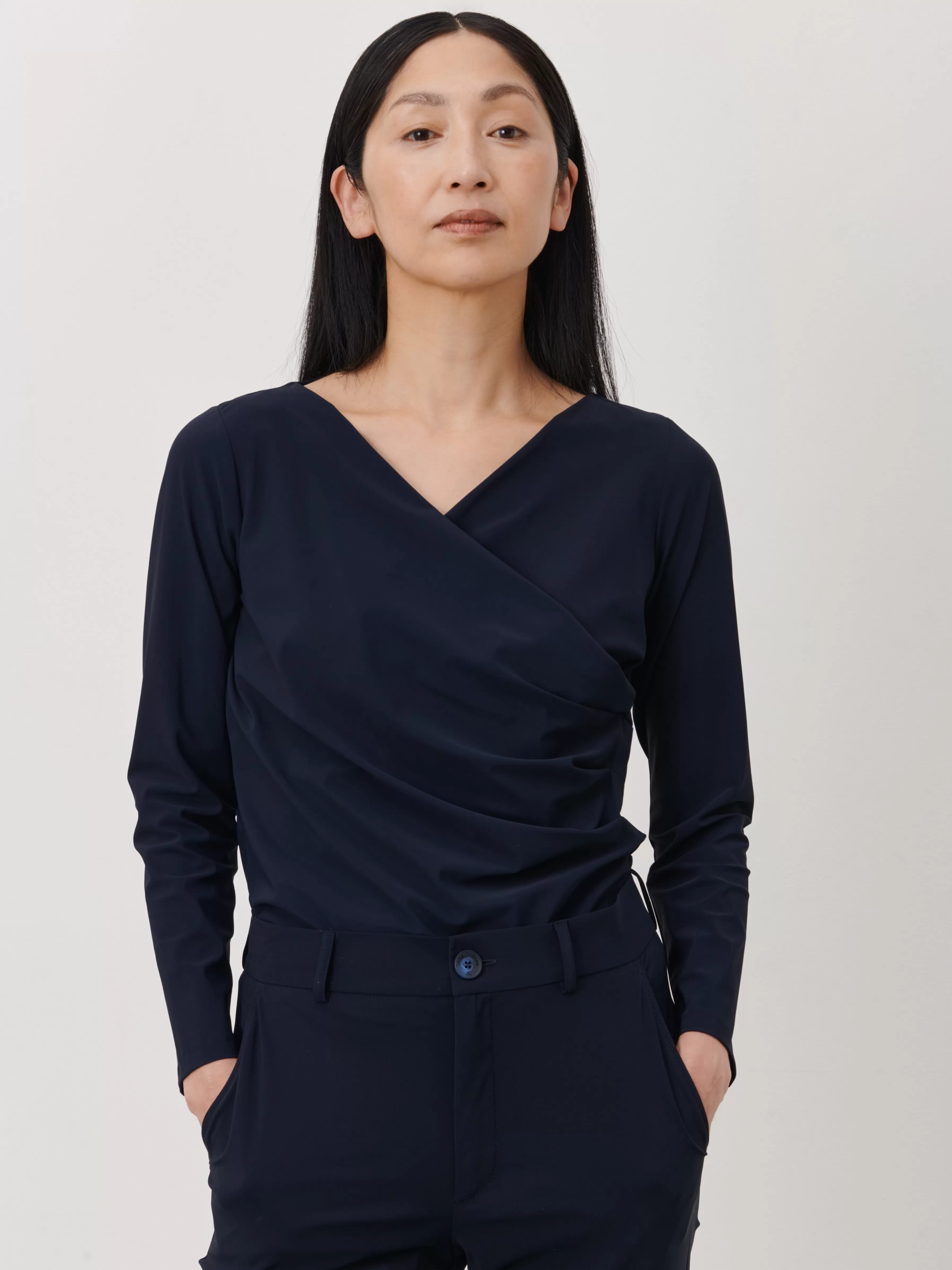 Blouses>Jane Lushka Alise Blouse Technical Jersey | Blue