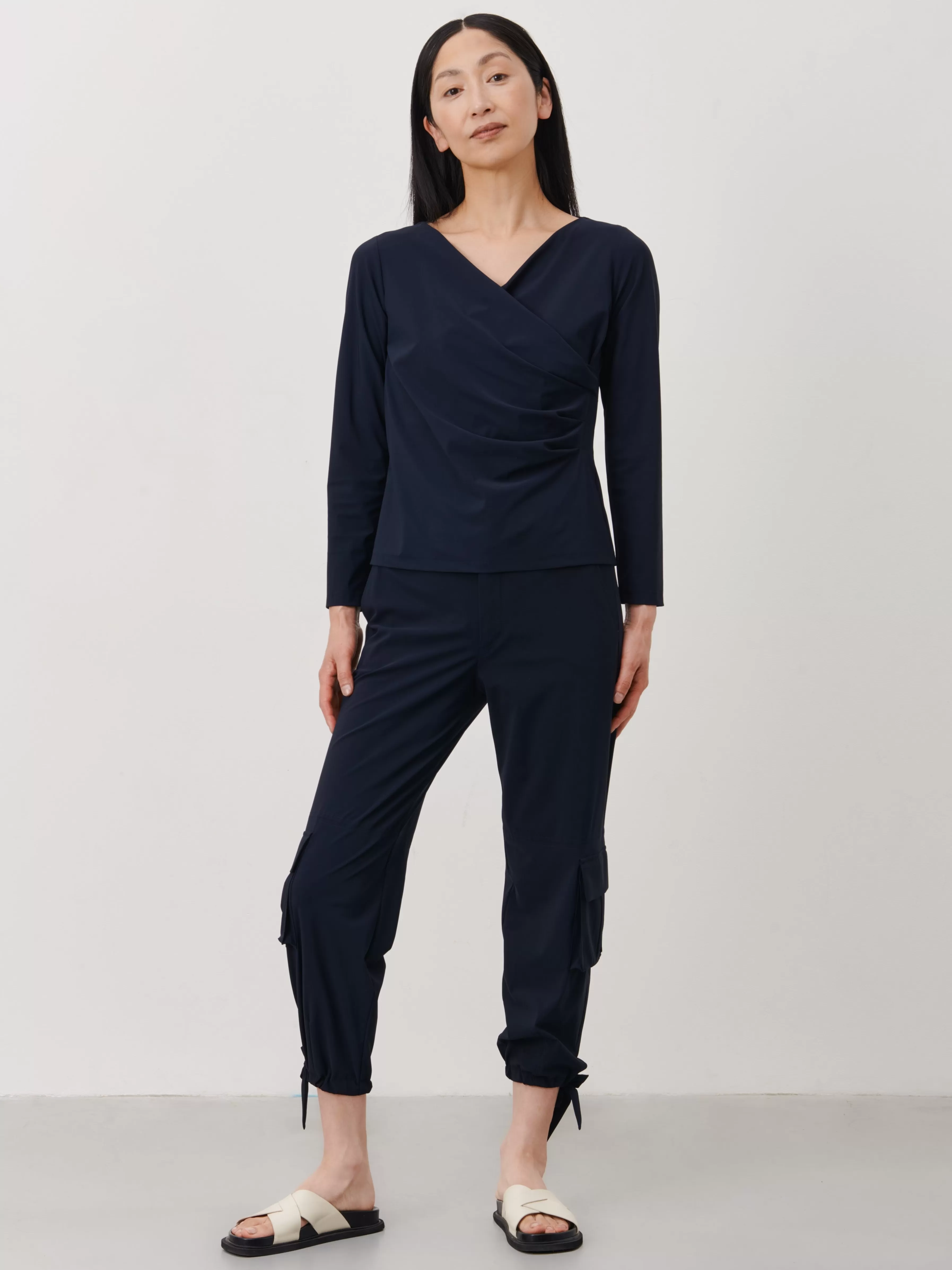 Blouses>Jane Lushka Alise Blouse Technical Jersey | Blue