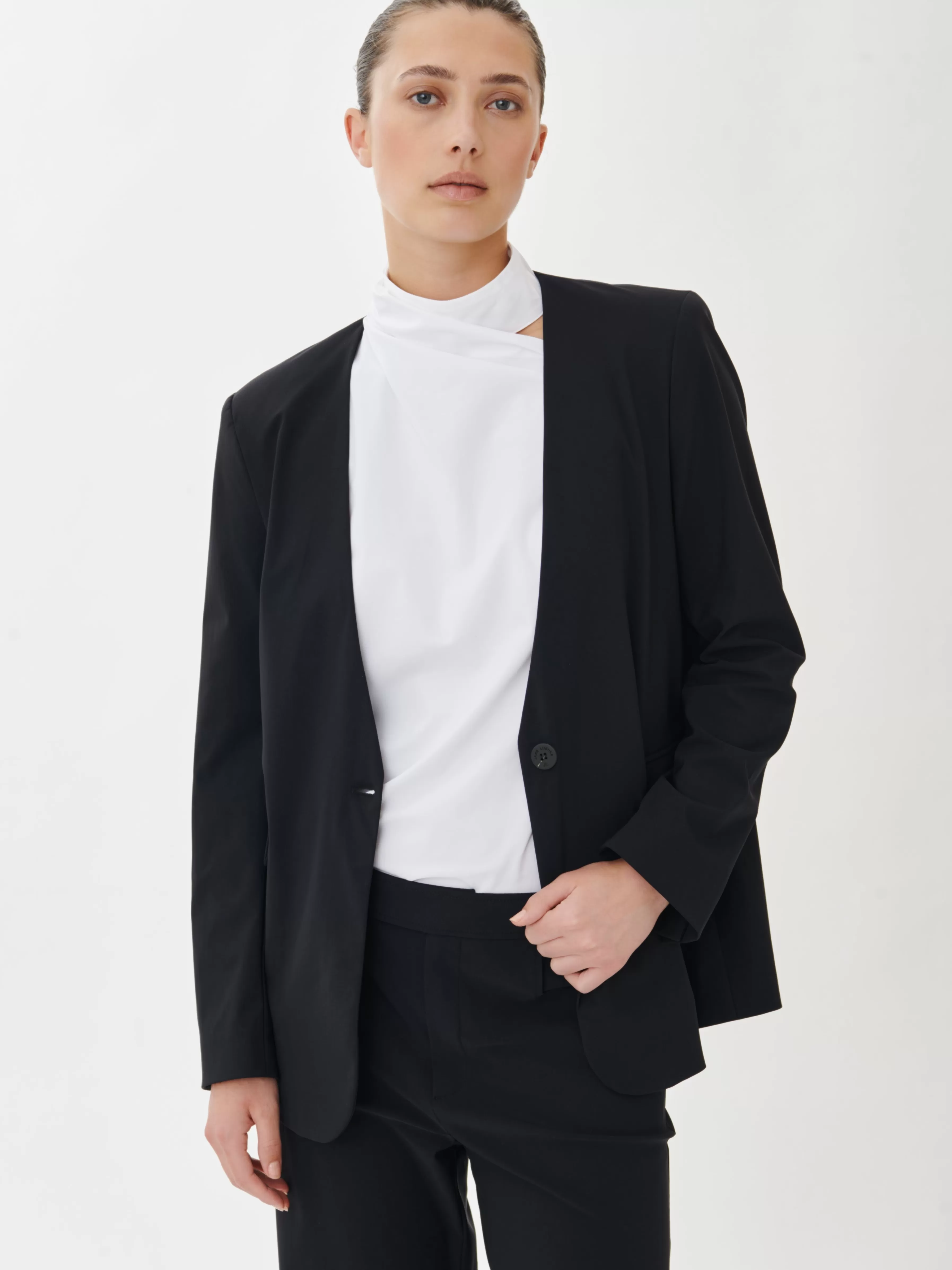 Studio collection | Blazers>Jane Lushka Alma Blazer Technical Jersey | Black