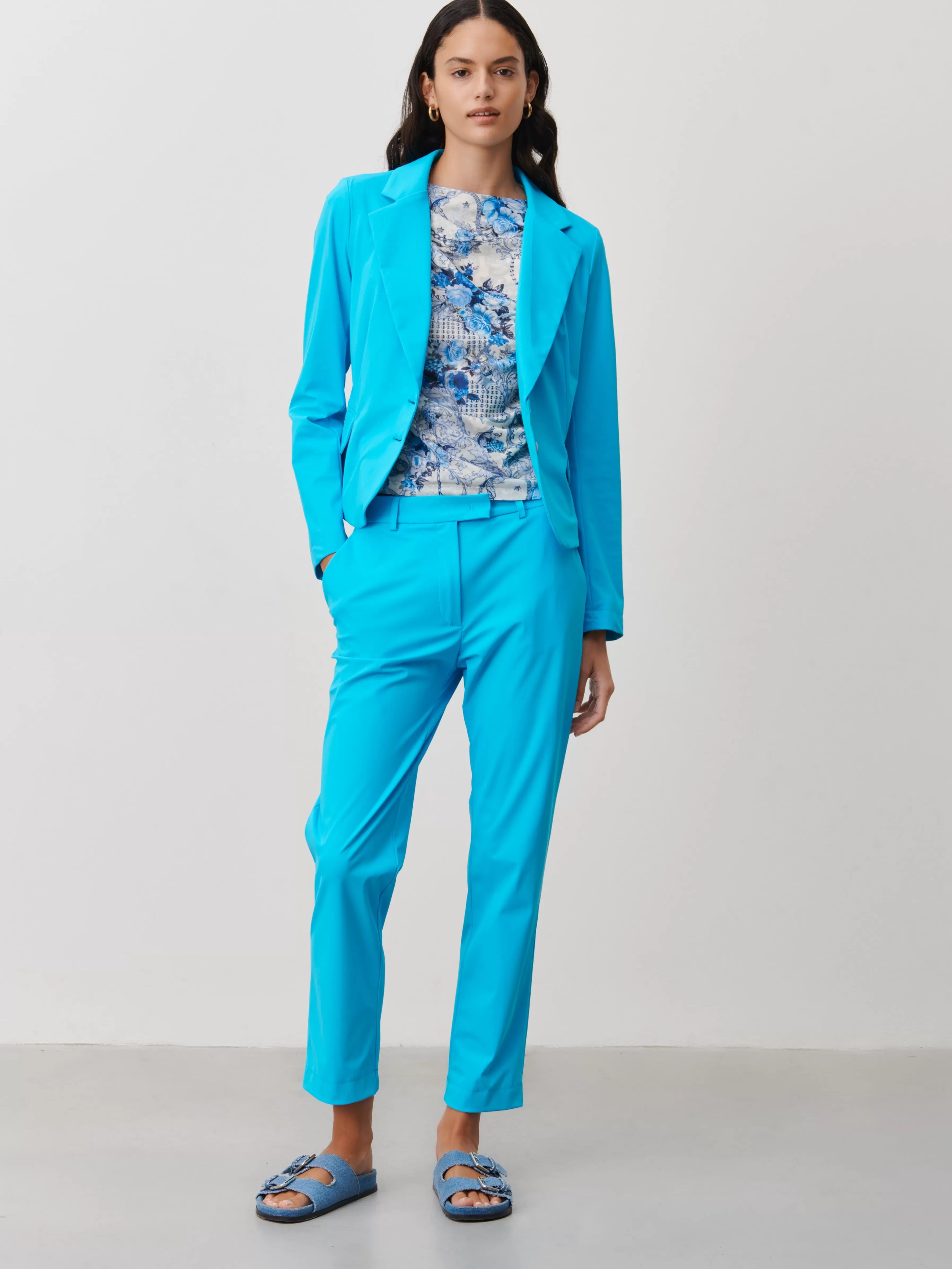 Blazers>Jane Lushka Atina Blazer Technical Jersey | Light Blue