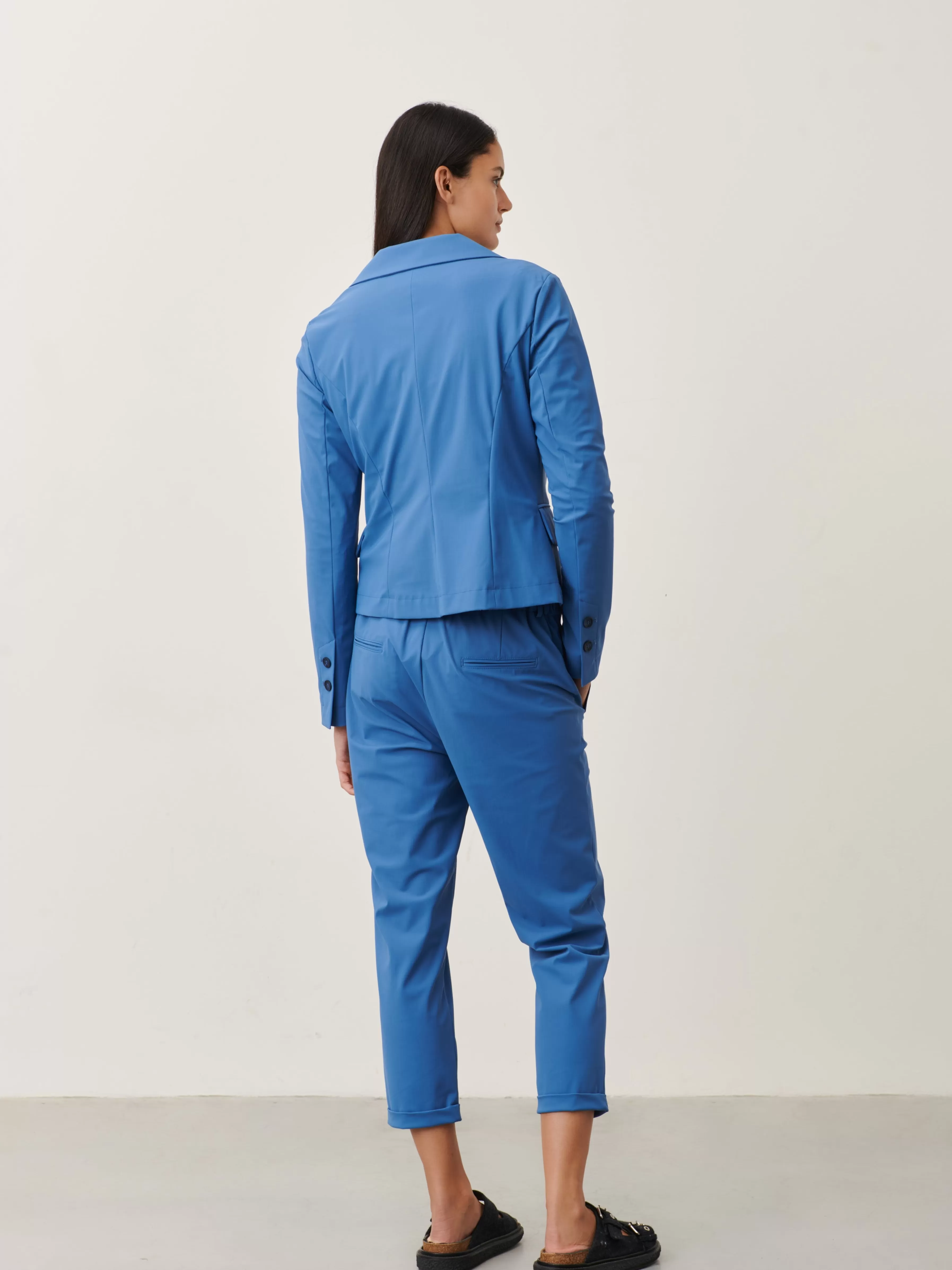 Blazers>Jane Lushka Atina Blazer Technical Jersey | Mid Blue