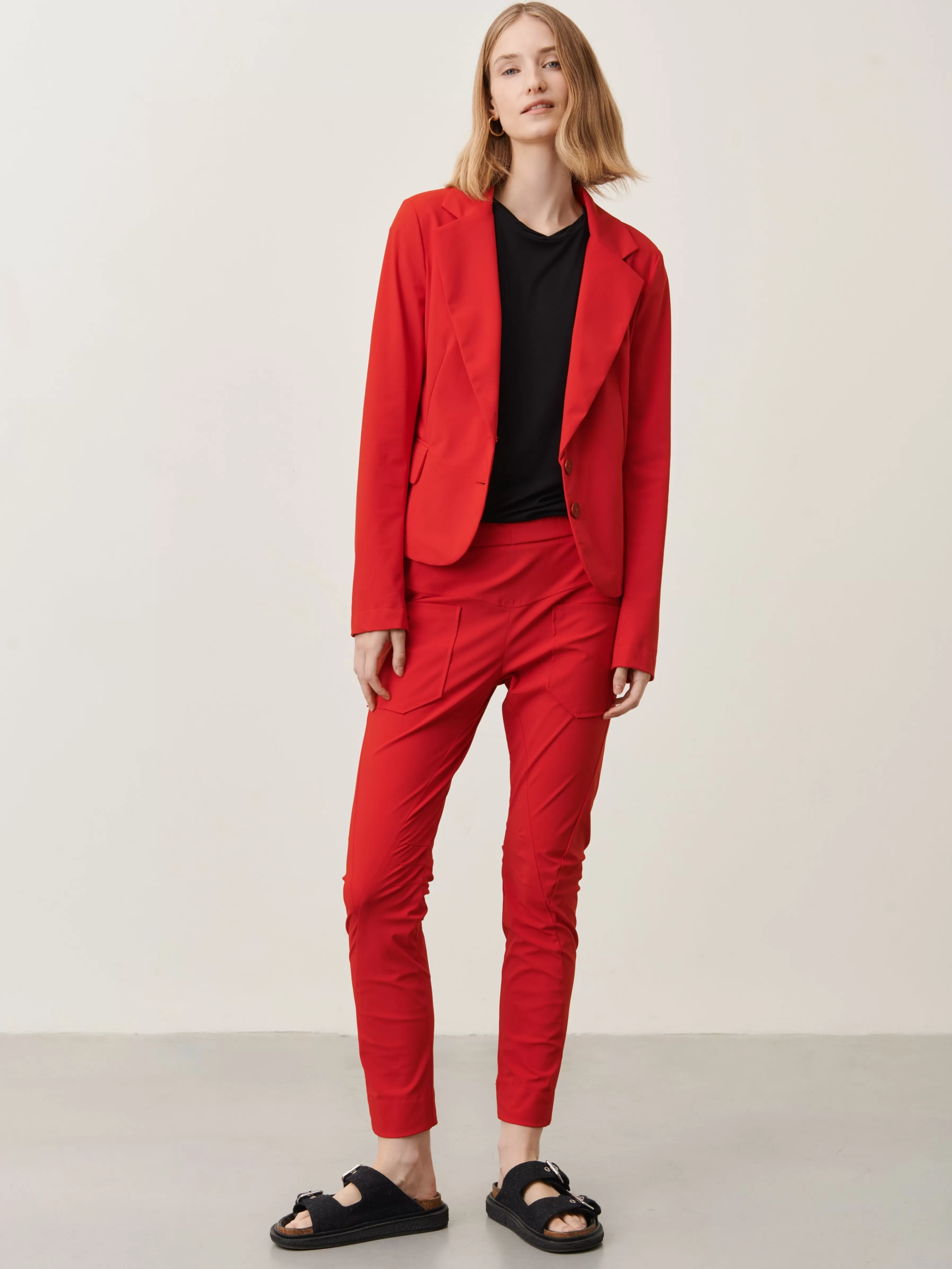 Blazers>Jane Lushka Atina Blazer Technical Jersey | Red