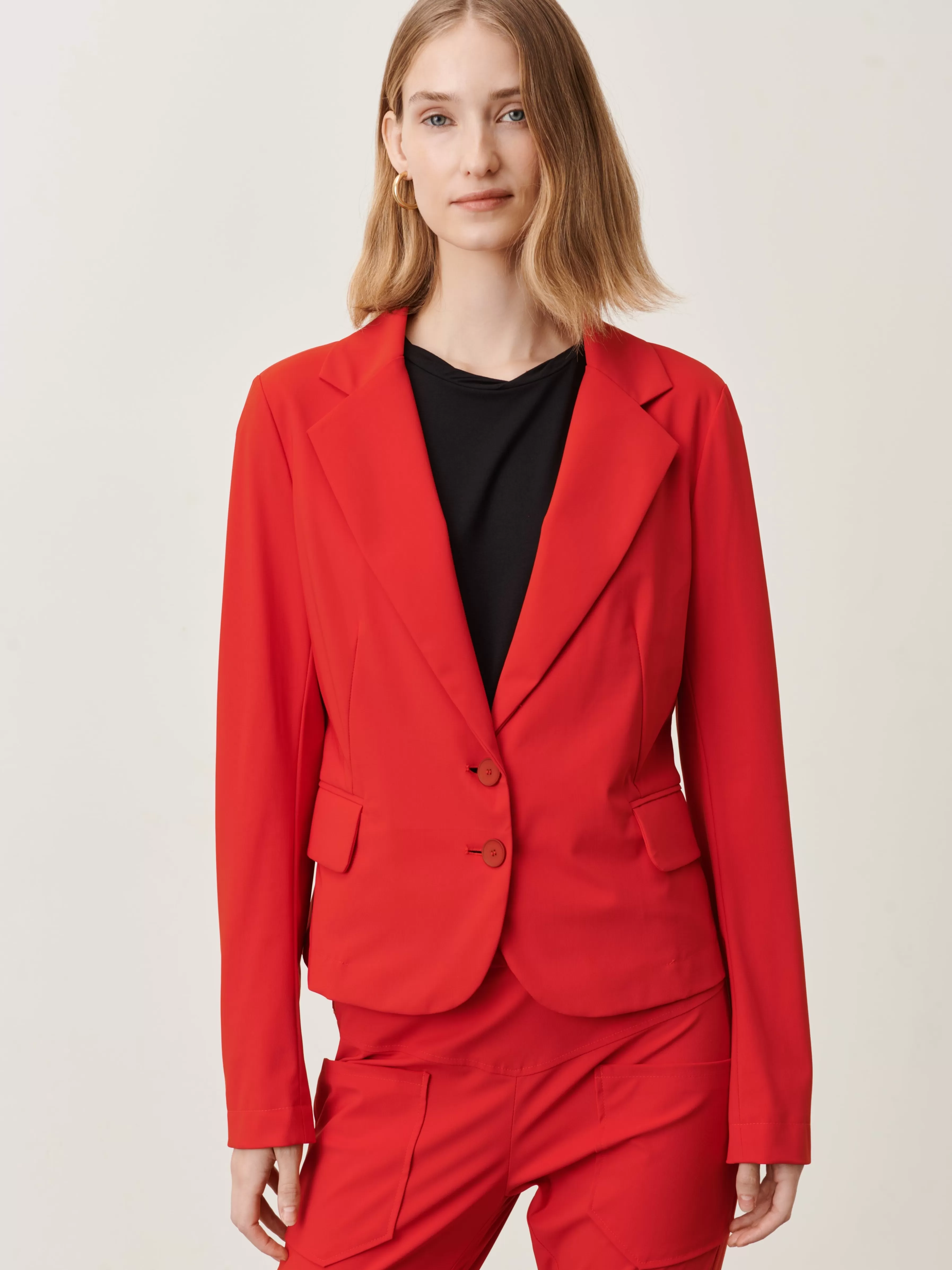 Blazers>Jane Lushka Atina Blazer Technical Jersey | Red