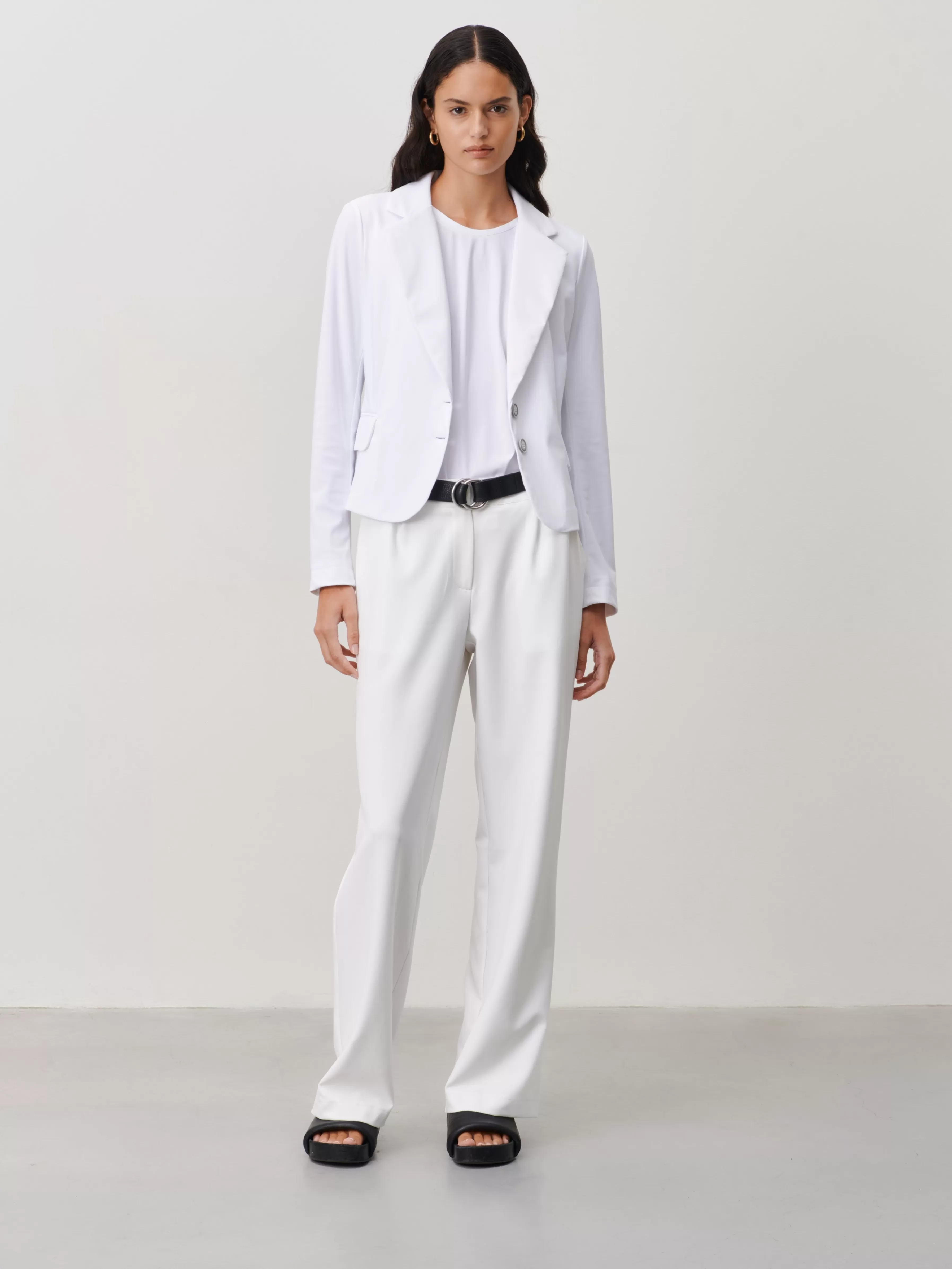 Blazers>Jane Lushka Atina Blazer Technical Jersey | White