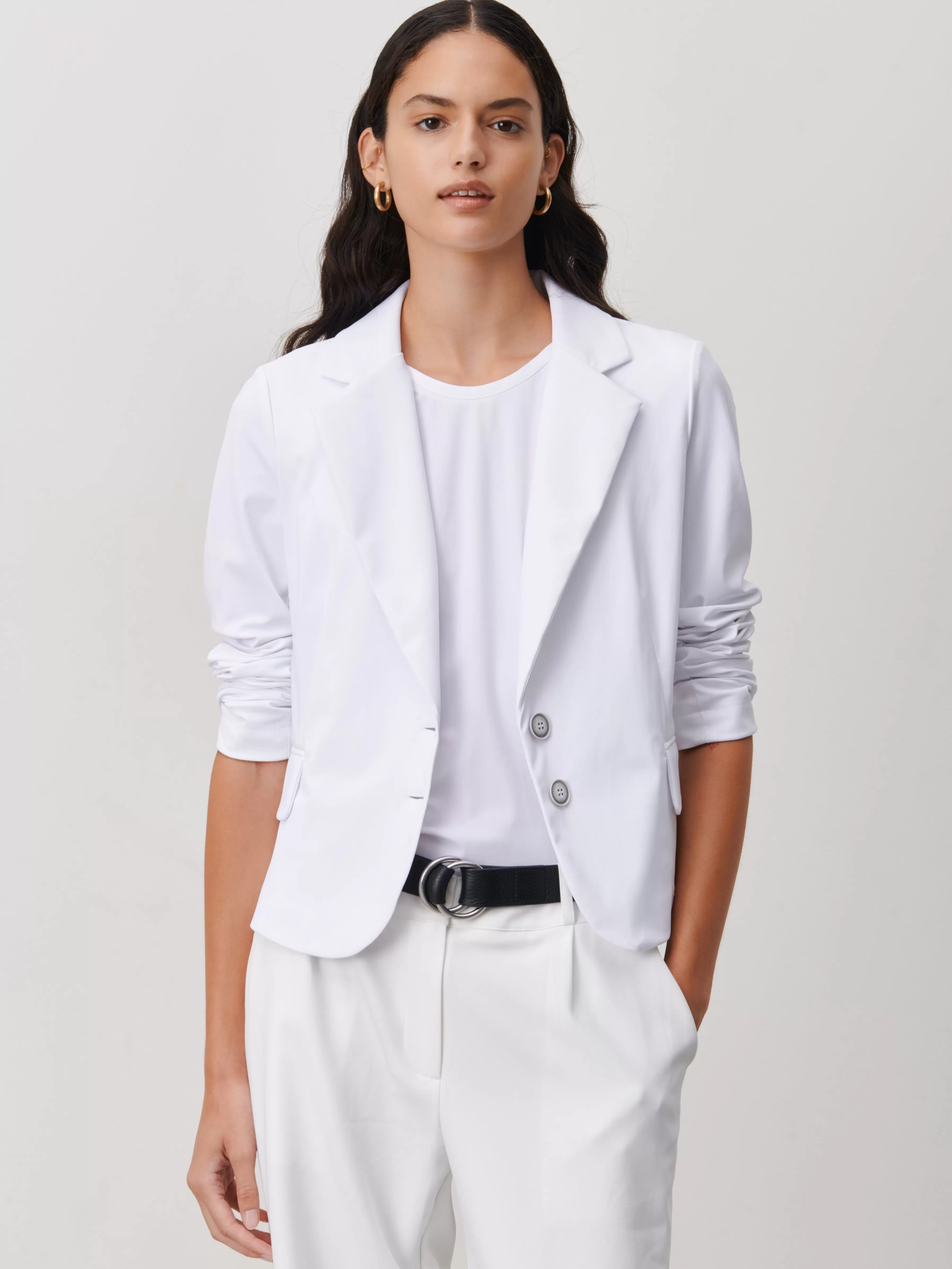 Blazers>Jane Lushka Atina Blazer Technical Jersey | White