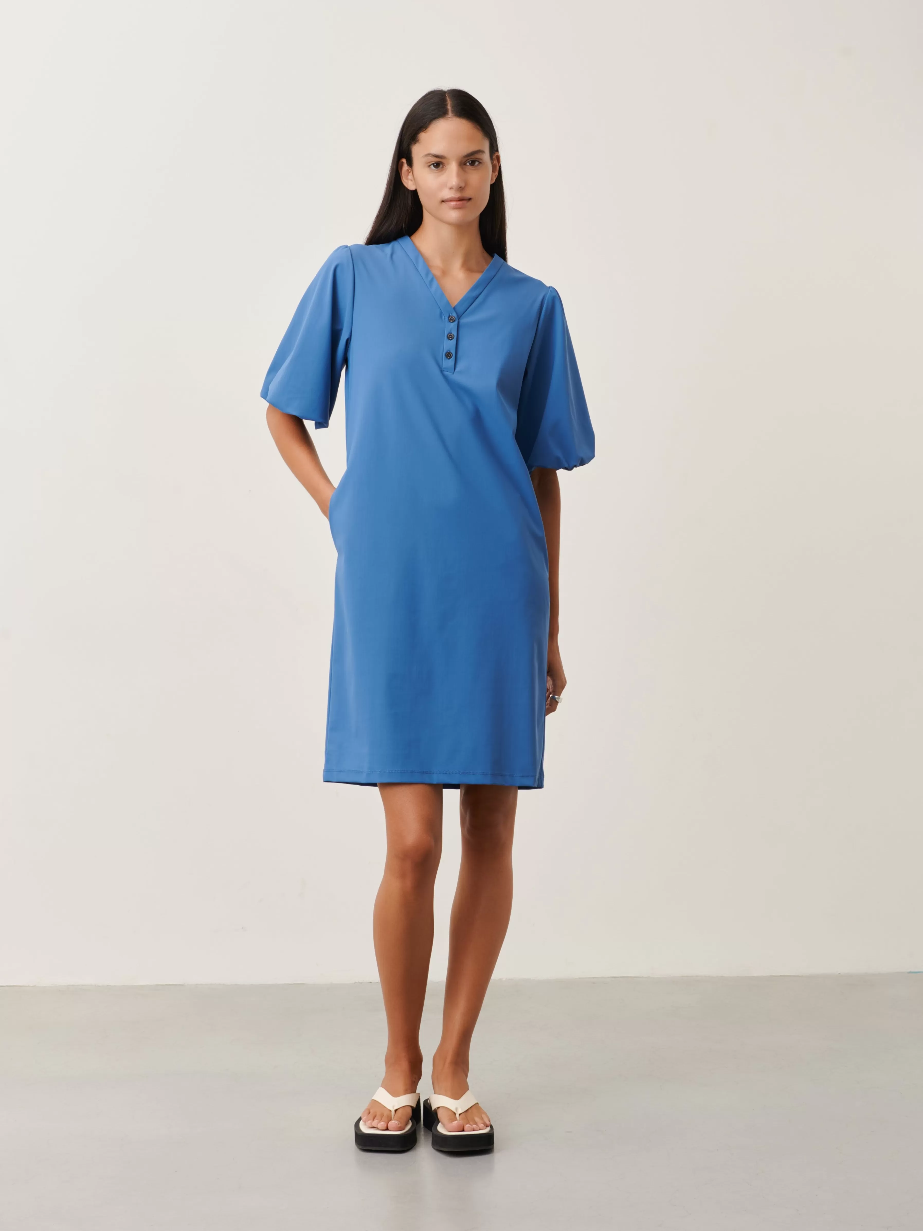 Jurken>Jane Lushka Ava Dress Technical Jersey | Mid Blue