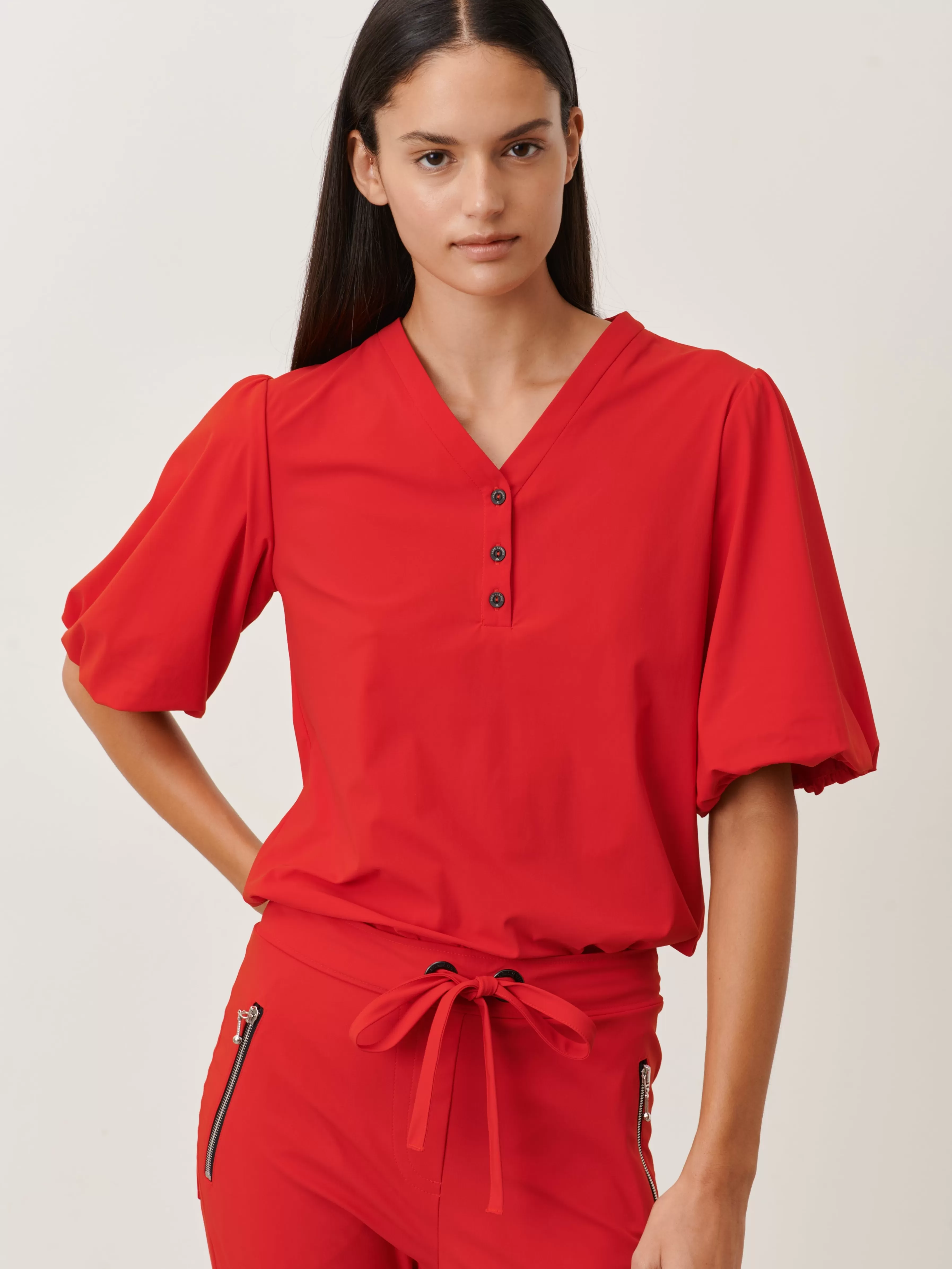 Tops>Jane Lushka Ava Top Technical Jersey | Red