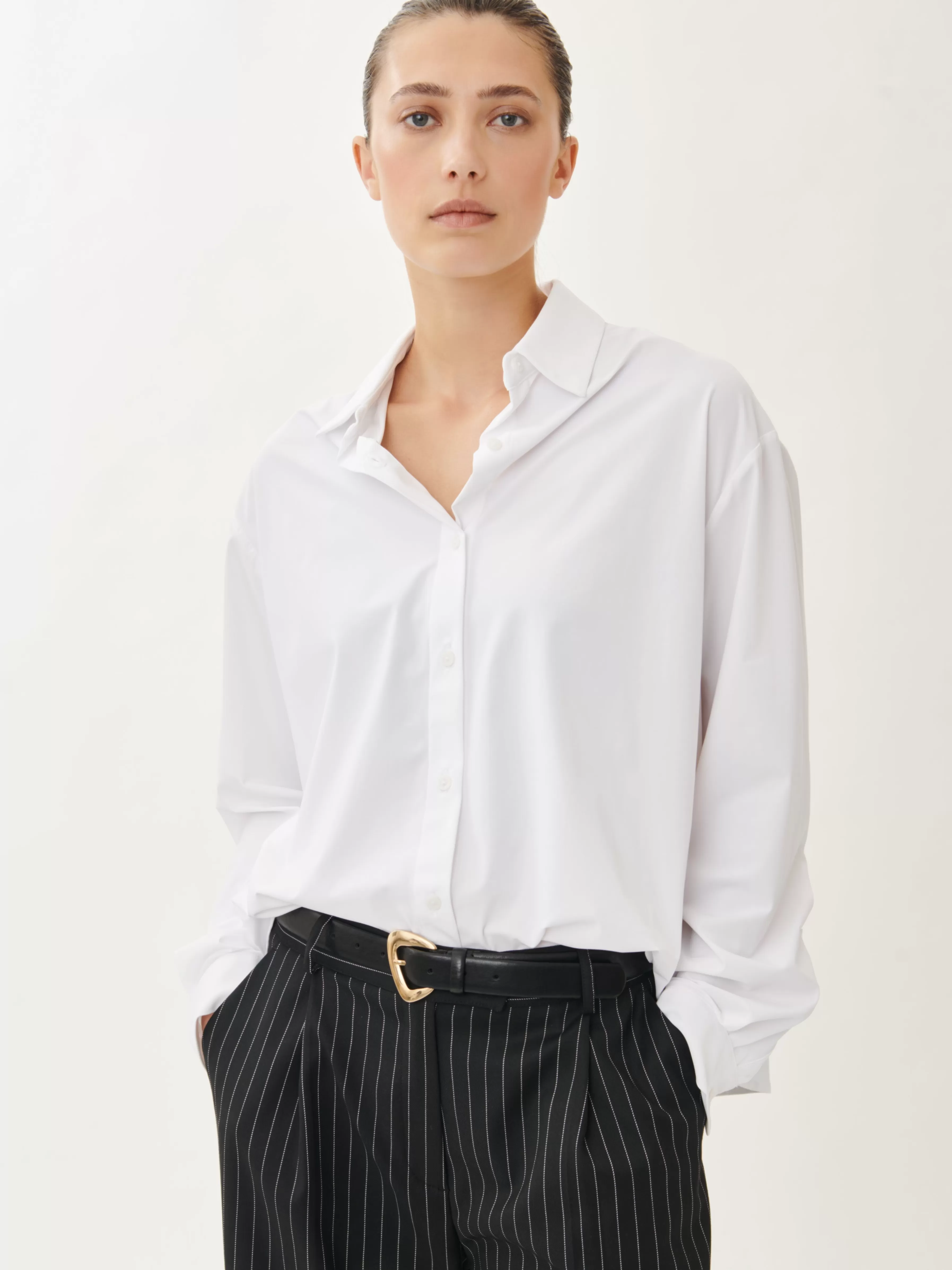 Studio collection | Blouses>Jane Lushka Avine Blouse Technical Jersey | White