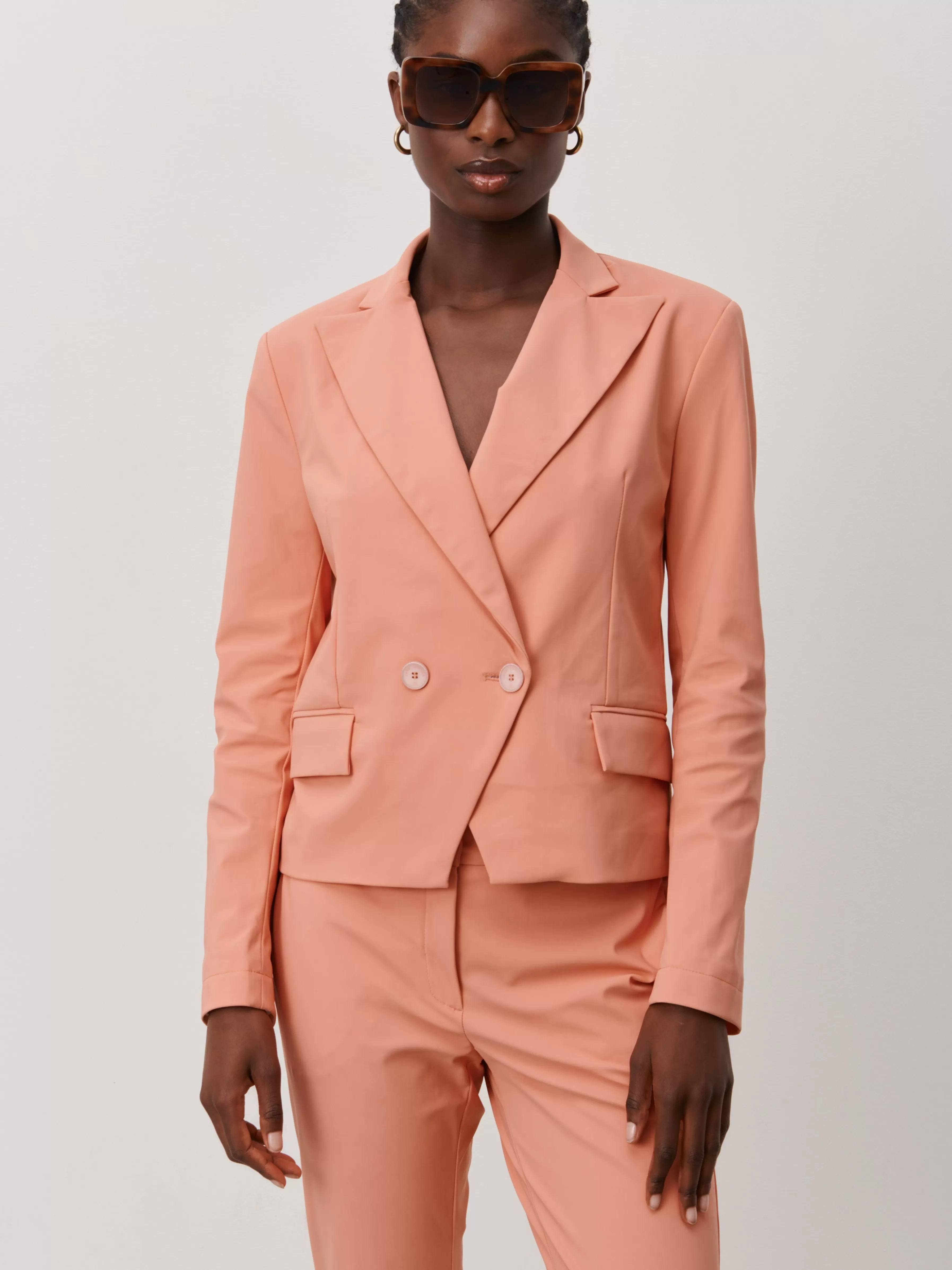 Blazers>Jane Lushka Bart Blazer Technical Jersey | Apricot