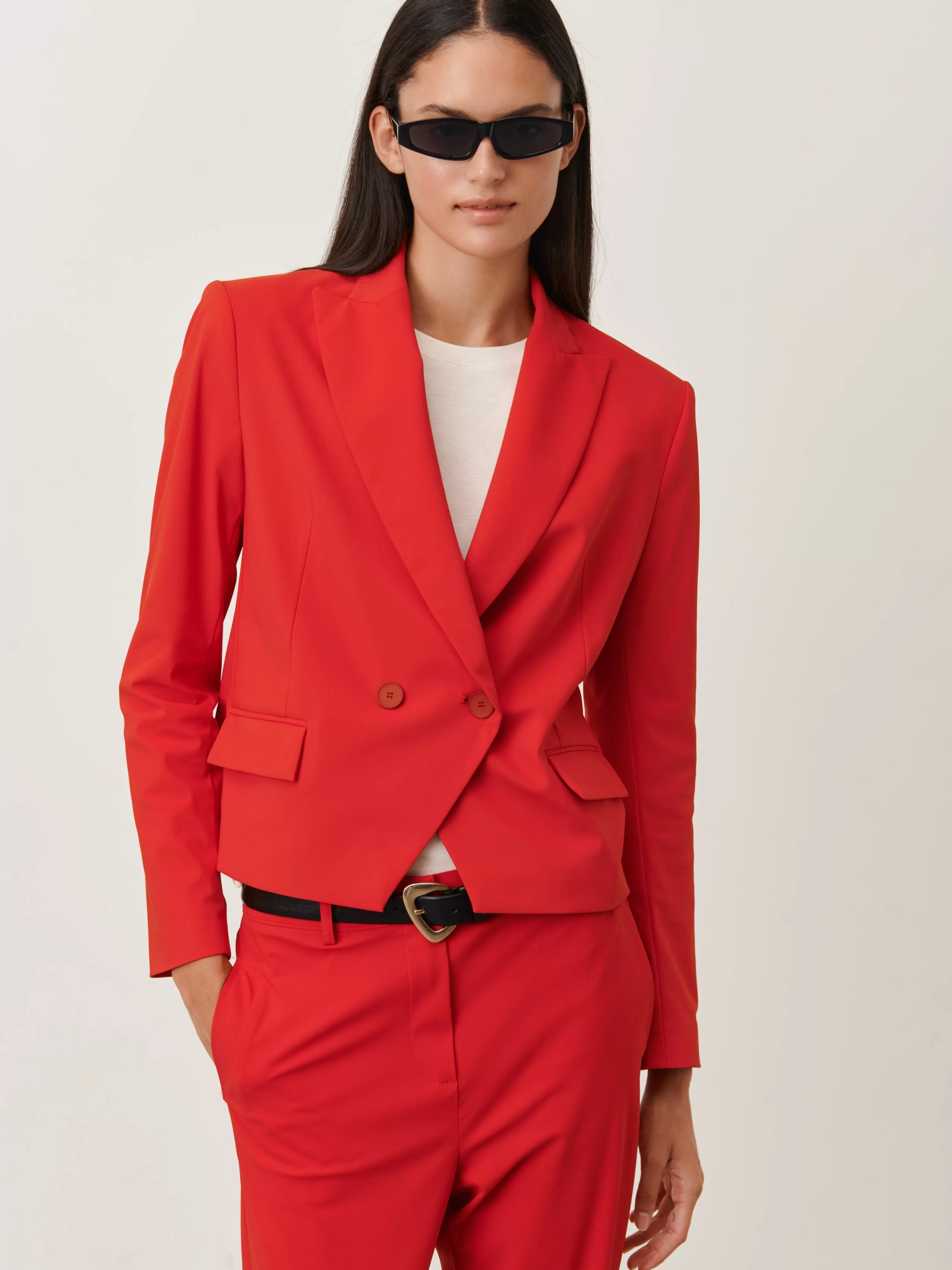 Blazers>Jane Lushka Bart Blazer Technical Jersey | Red