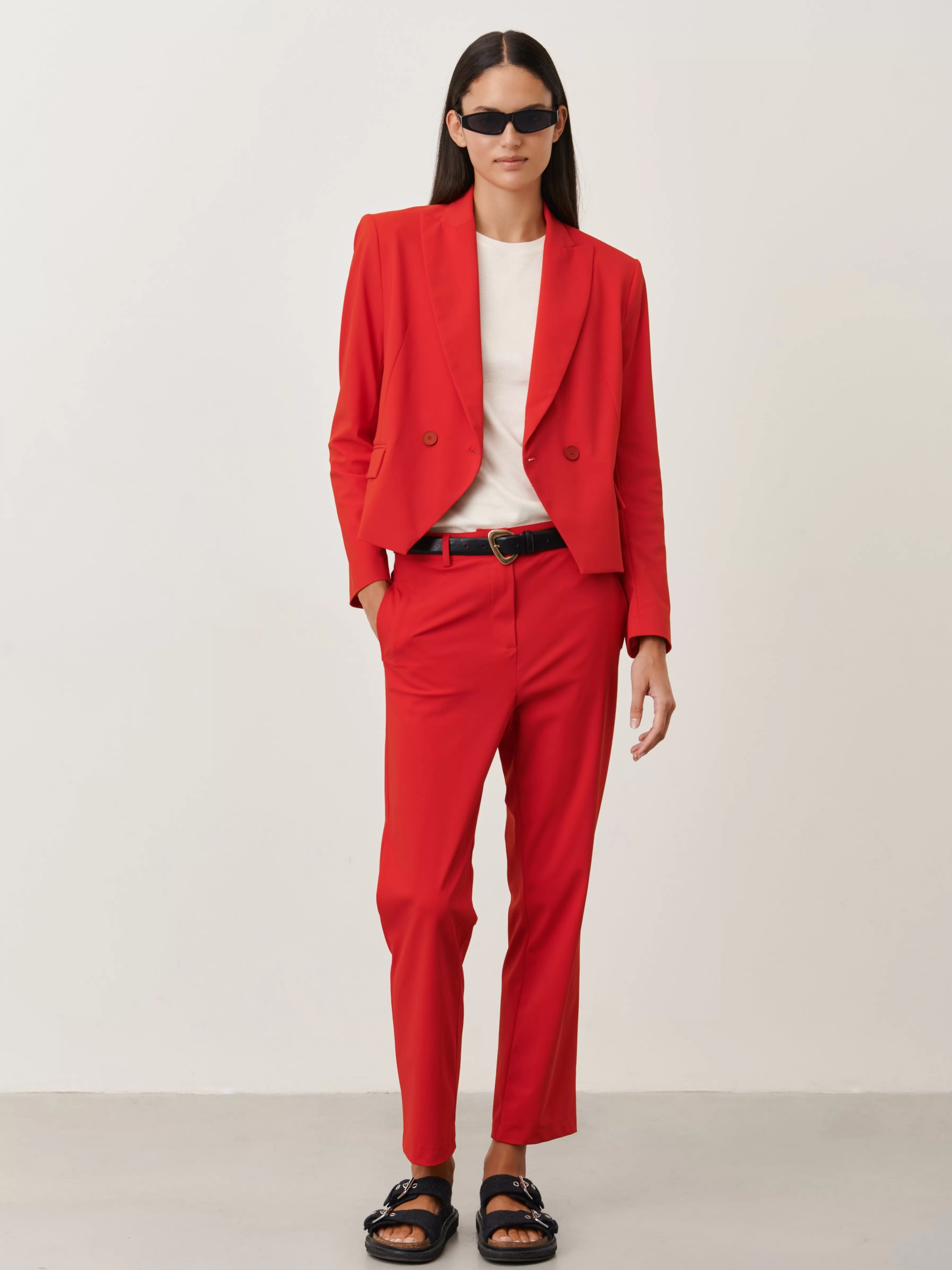 Blazers>Jane Lushka Bart Blazer Technical Jersey | Red