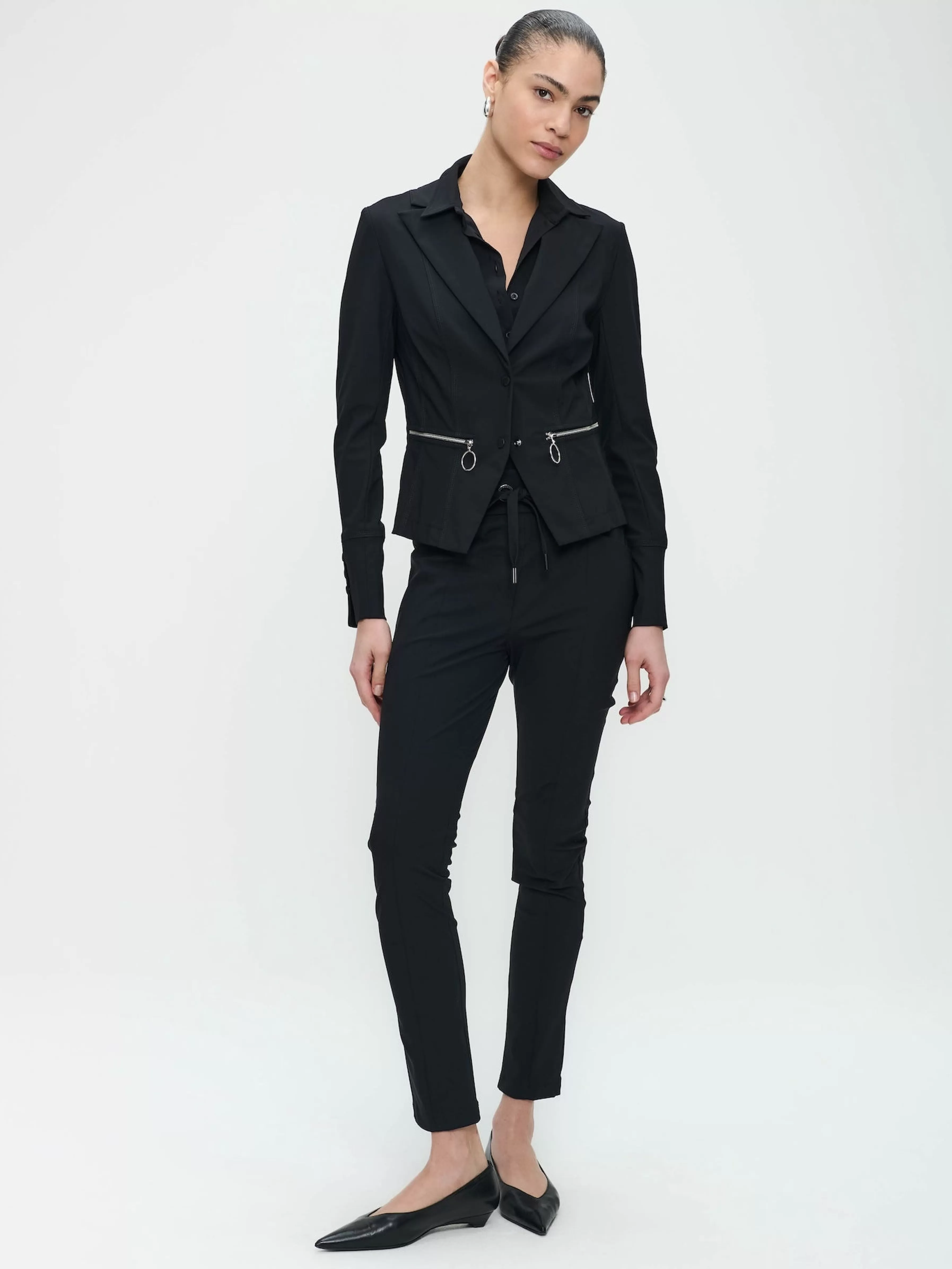 Best basic>Jane Lushka Blazer Milano Technical Jersey | Black