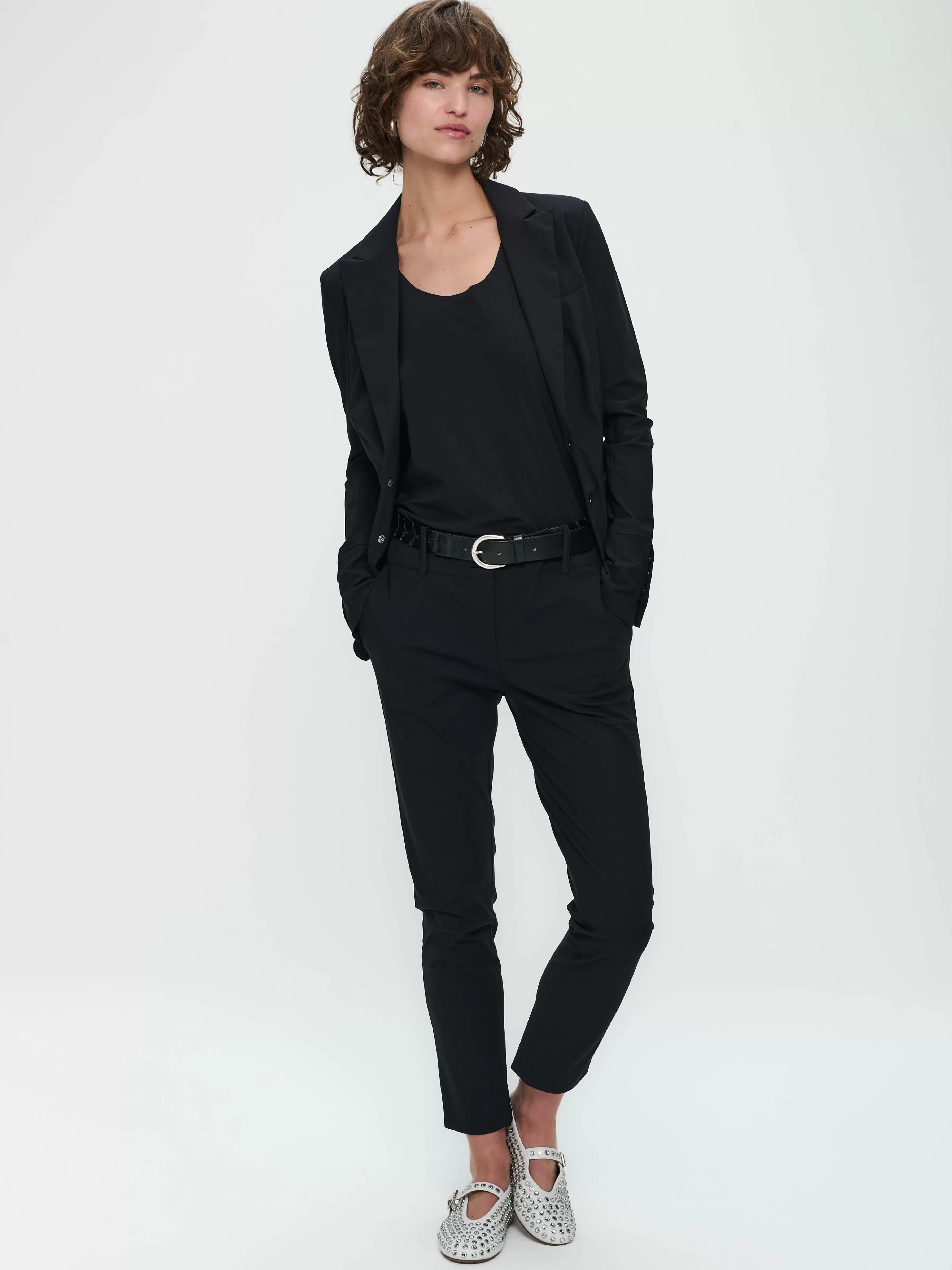 Best basic>Jane Lushka Blazer Roma Easy Wear Technical Jersey | Black