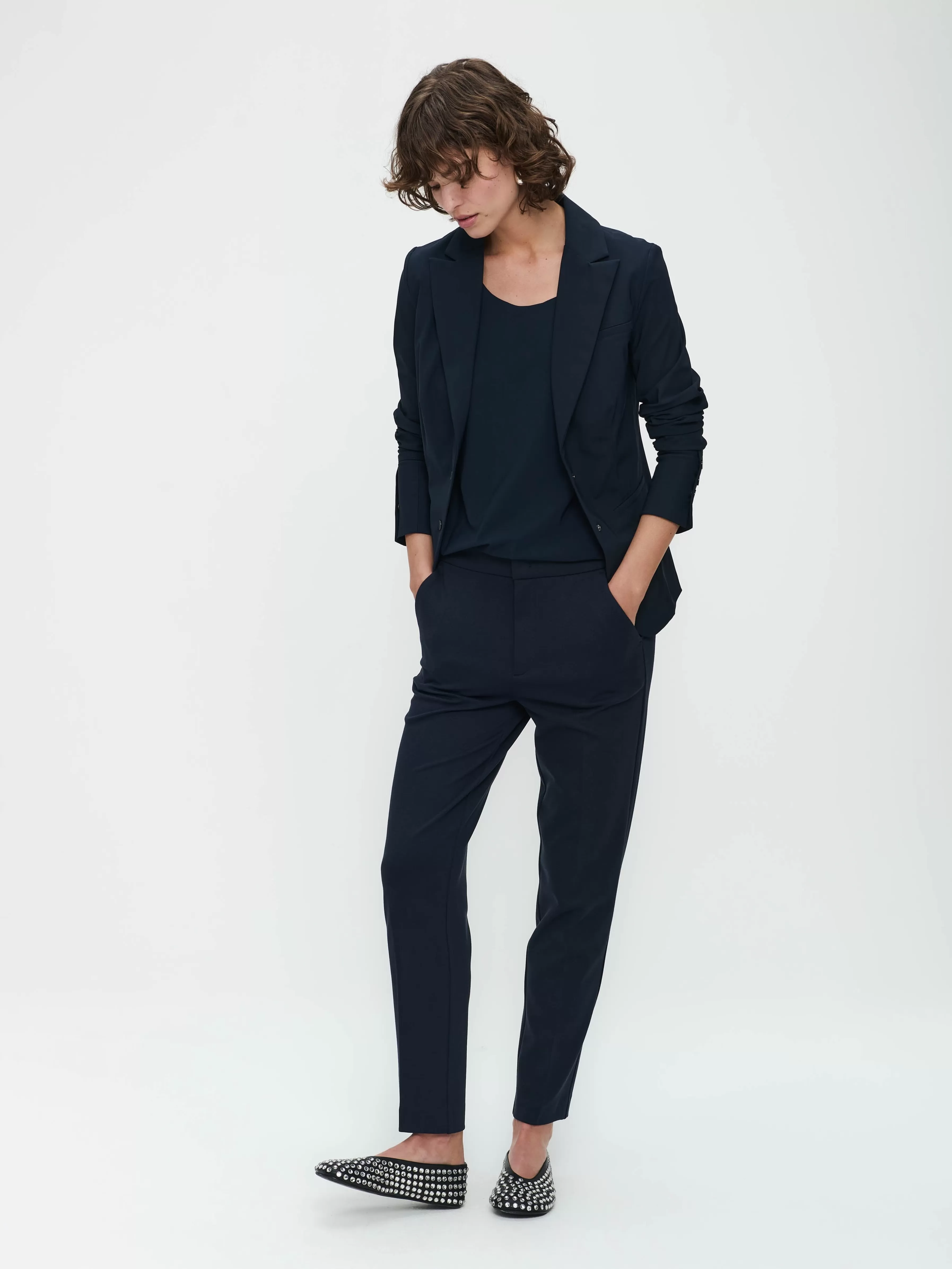 Best basic>Jane Lushka Blazer Roma Easy Wear Technical Jersey | Blue