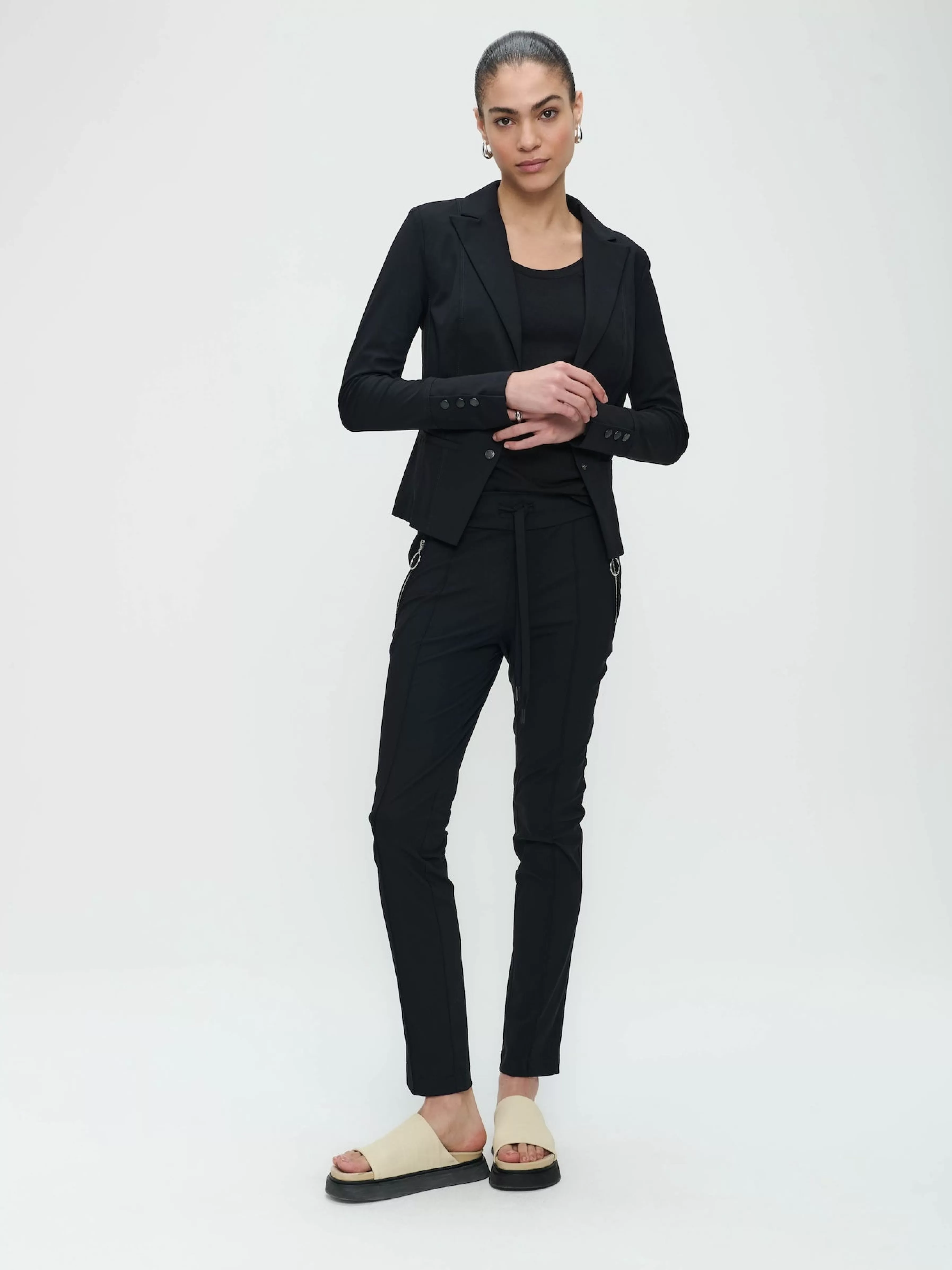 Best basic>Jane Lushka Blazer Sofia Technical Jersey | Black