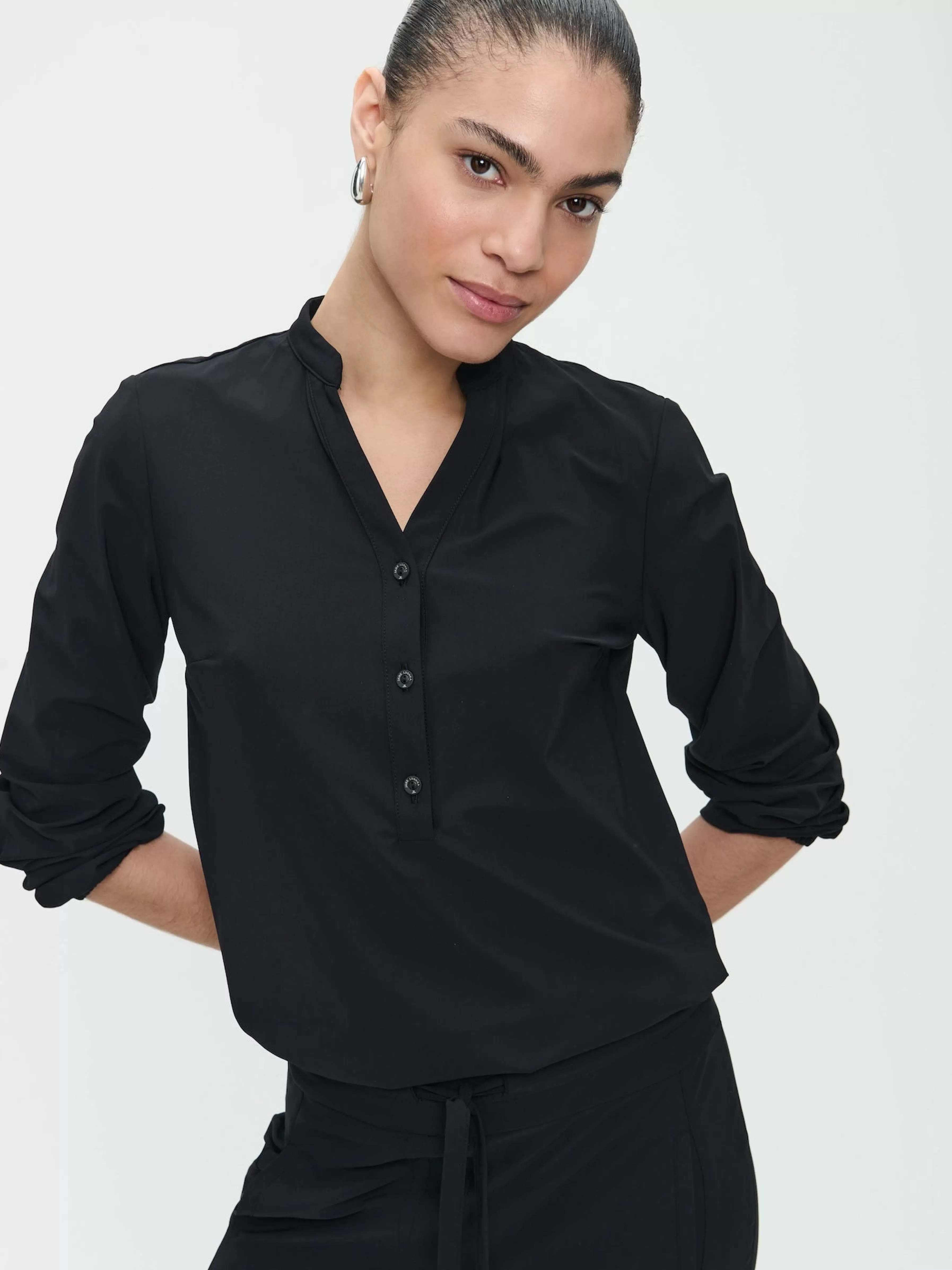 Best basic>Jane Lushka Blouse Bella Technical Jersey | Black