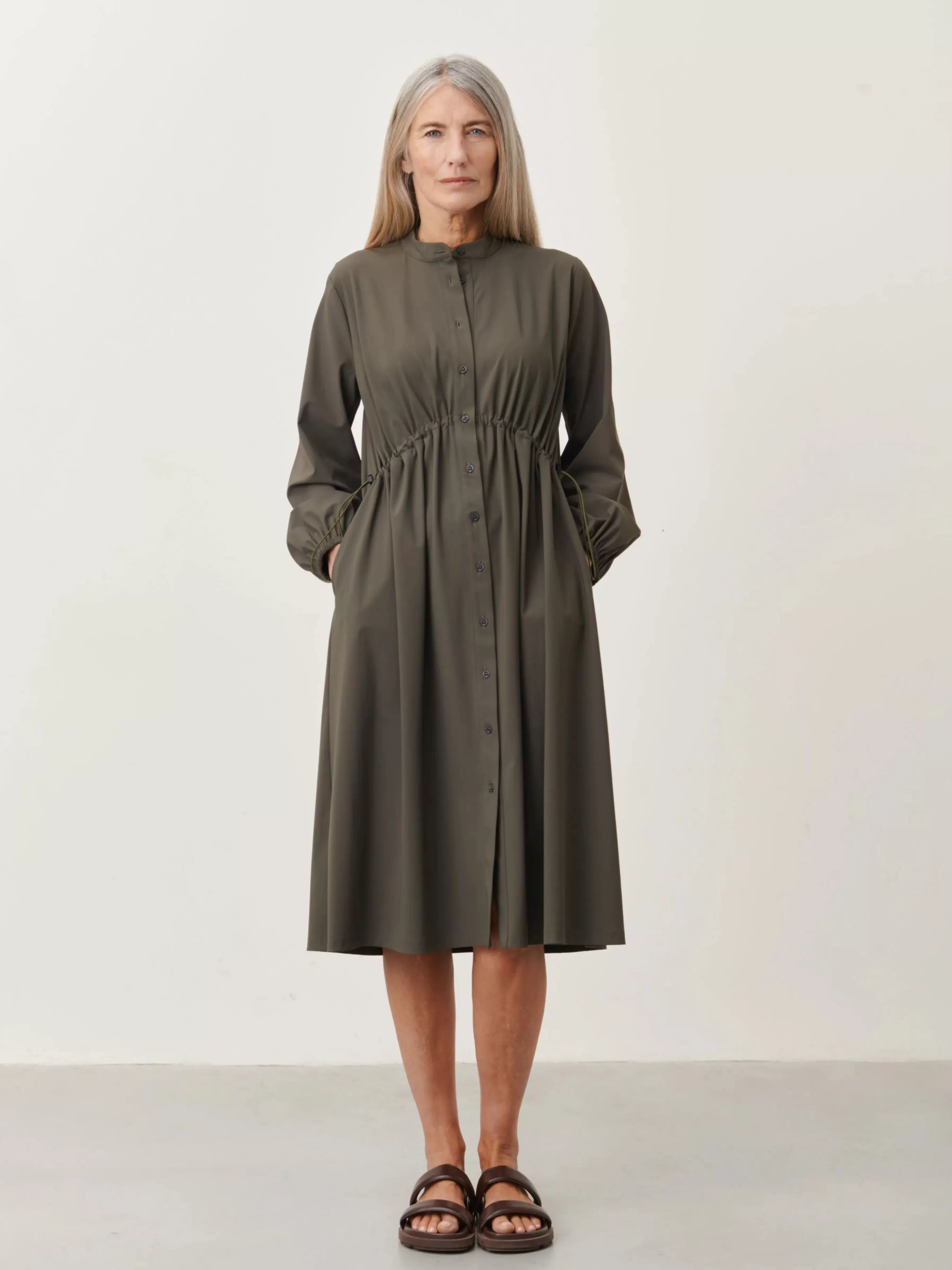 Jurken>Jane Lushka Dennis Dress Technical Jersey | Army