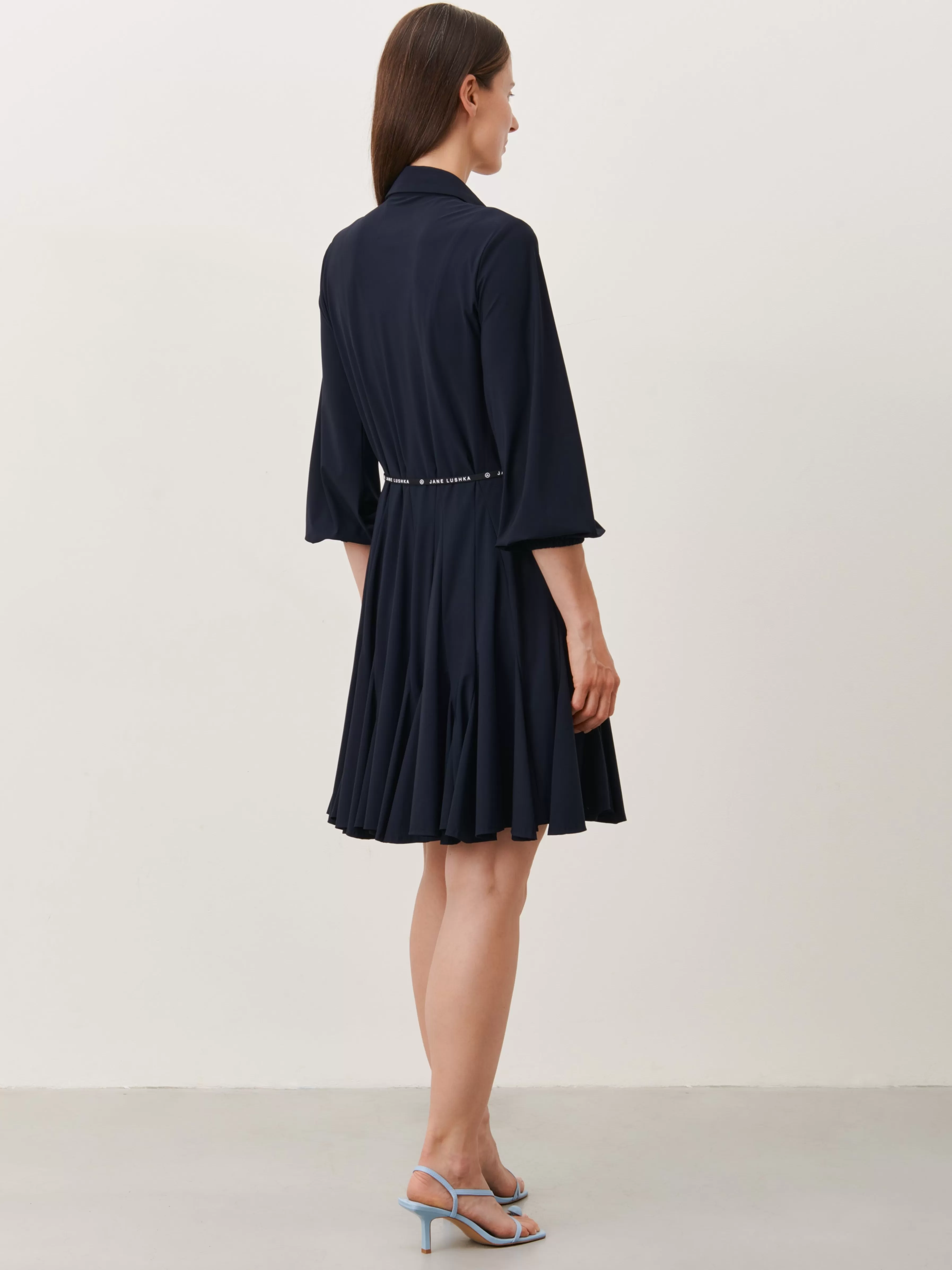 Jurken>Jane Lushka Dio Dress Technical Jersey | Blue