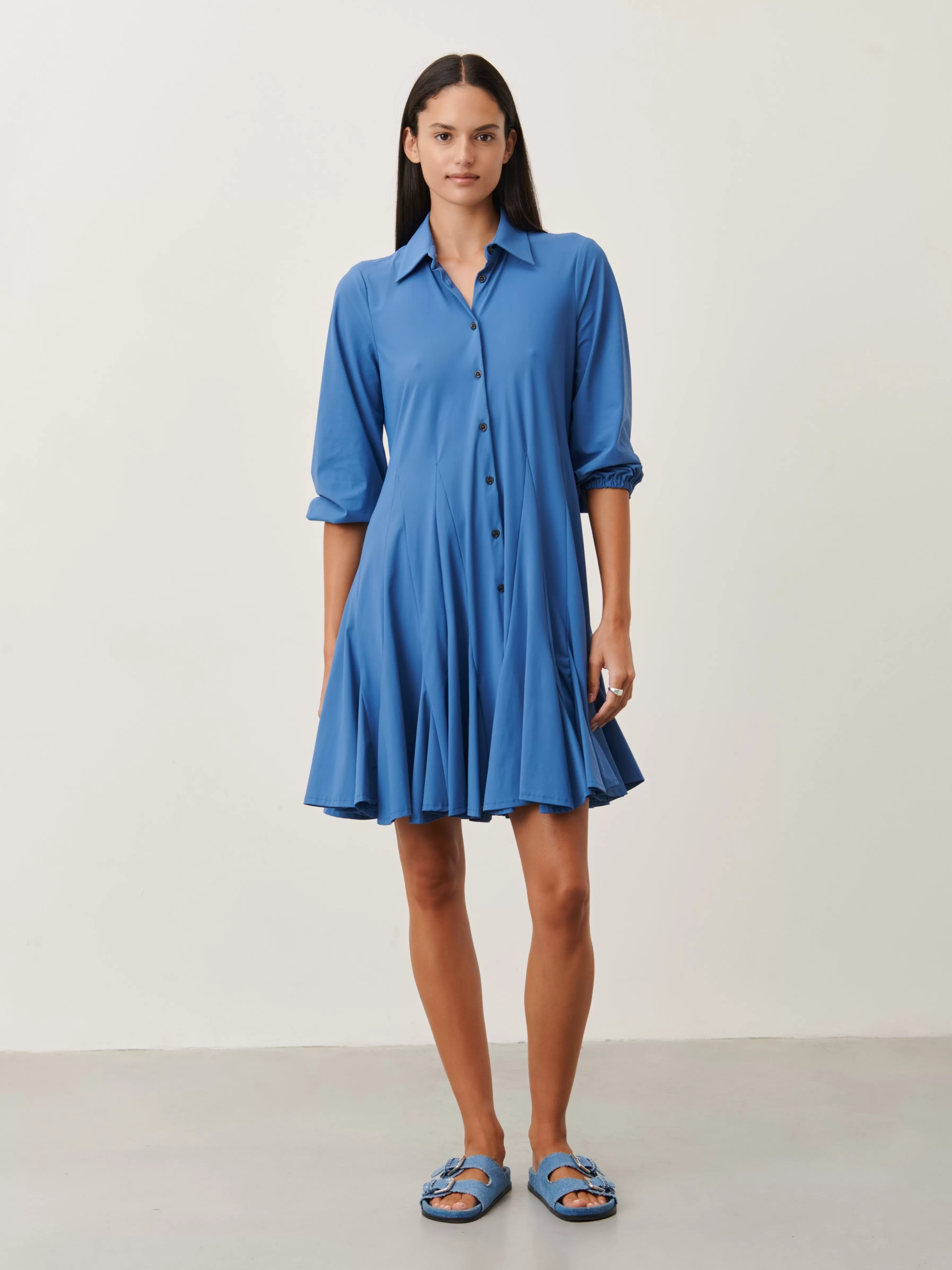 Jurken>Jane Lushka Dio Dress Technical Jersey | Mid Blue