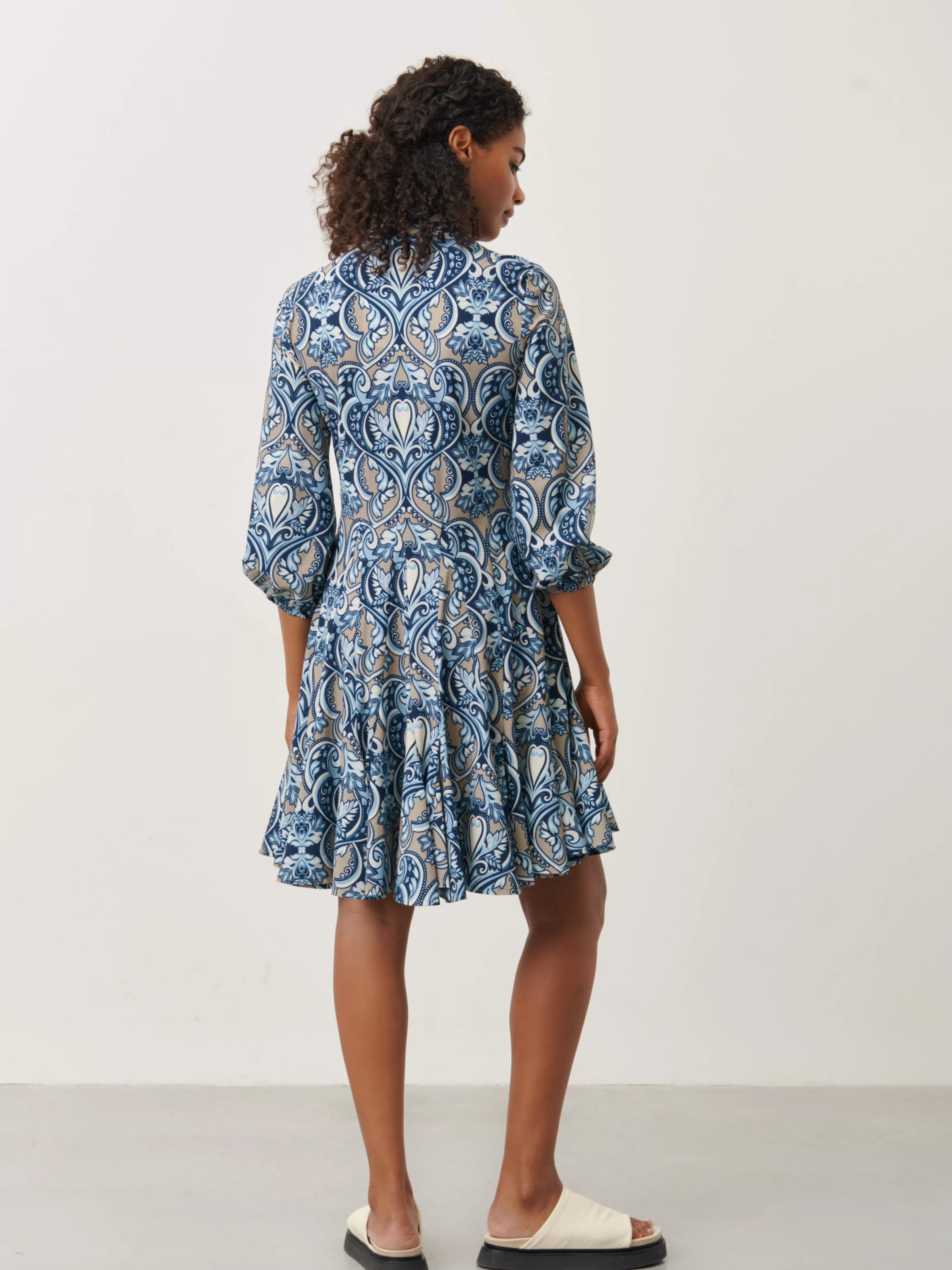 Jurken>Jane Lushka Dio Dress Technical Jersey | Multi Blue