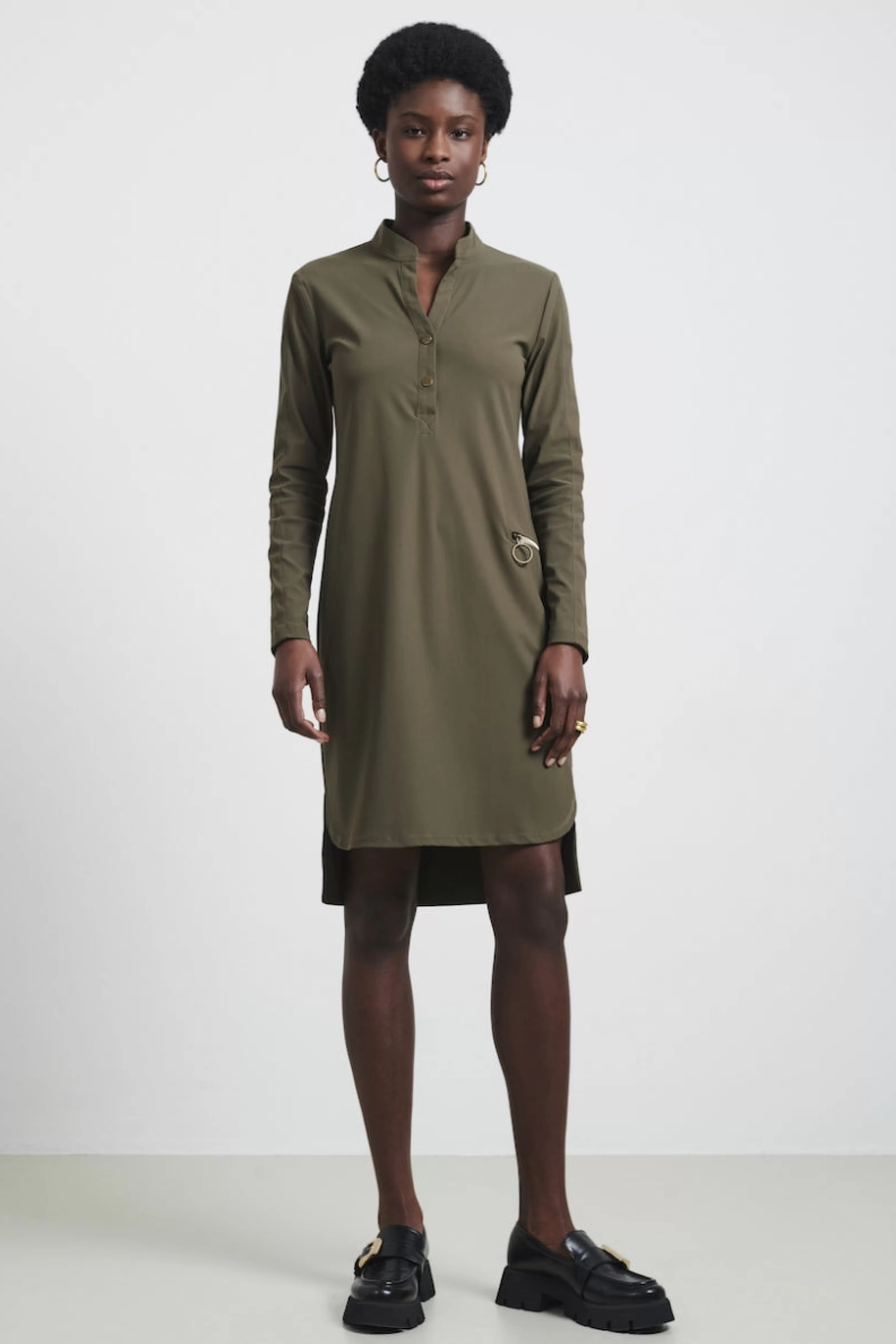 Best basic>Jane Lushka Dress Eva Technical Jersey | Army