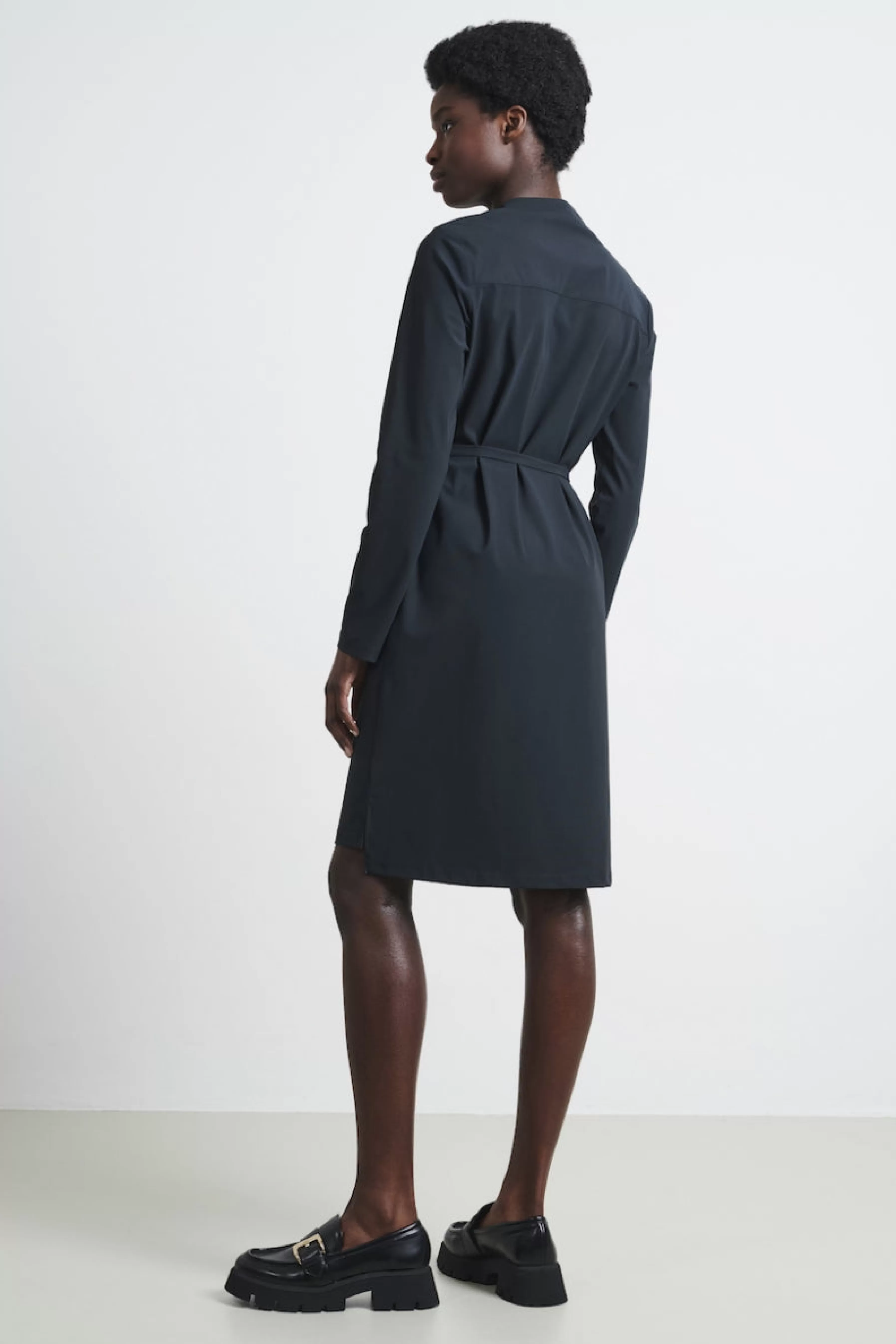 Best basic>Jane Lushka Dress Kelly Technical Jersey | Grigio Notte