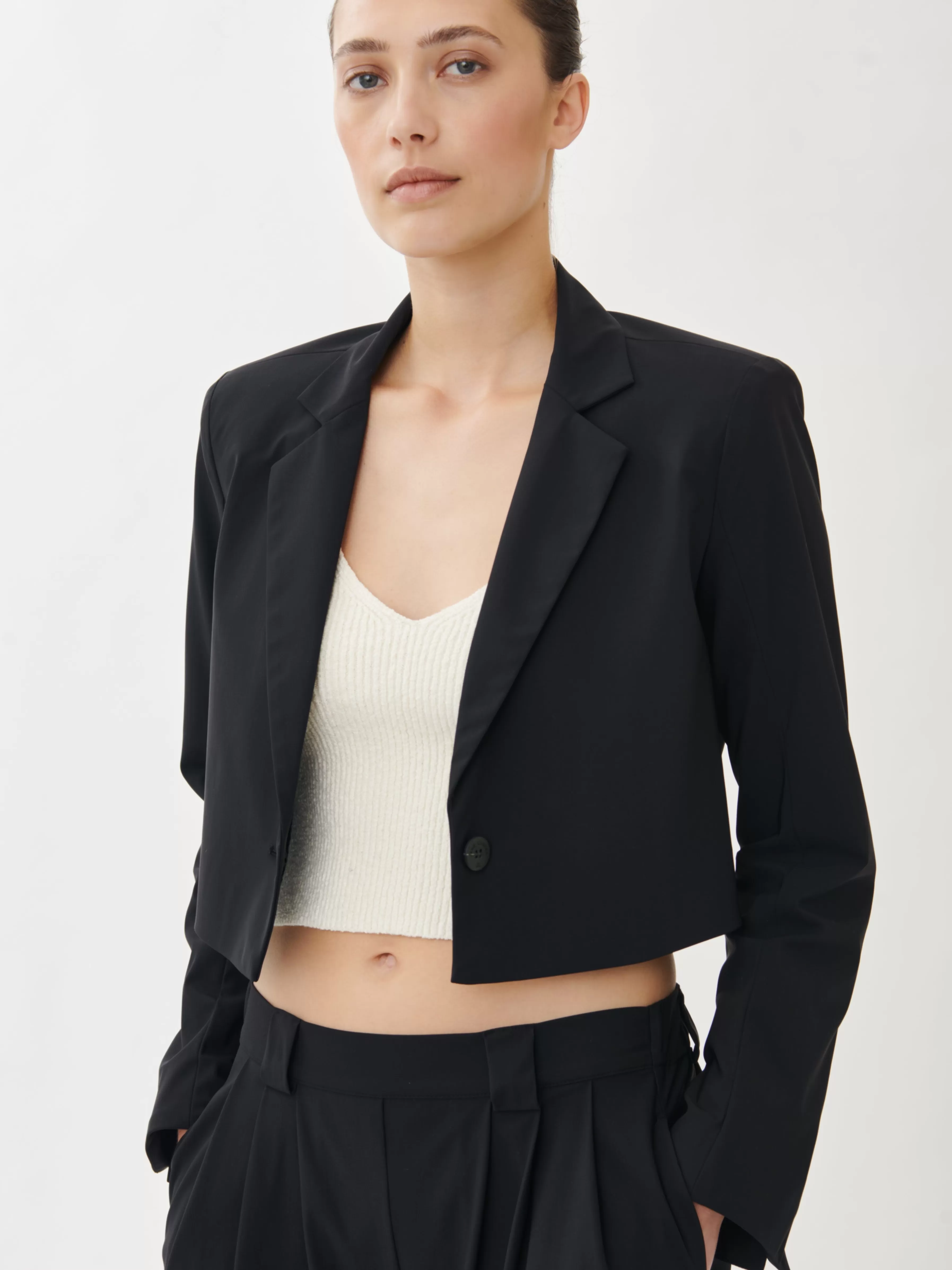 Studio collection | Blazers>Jane Lushka Estele Blazer Technical Jersey | Black