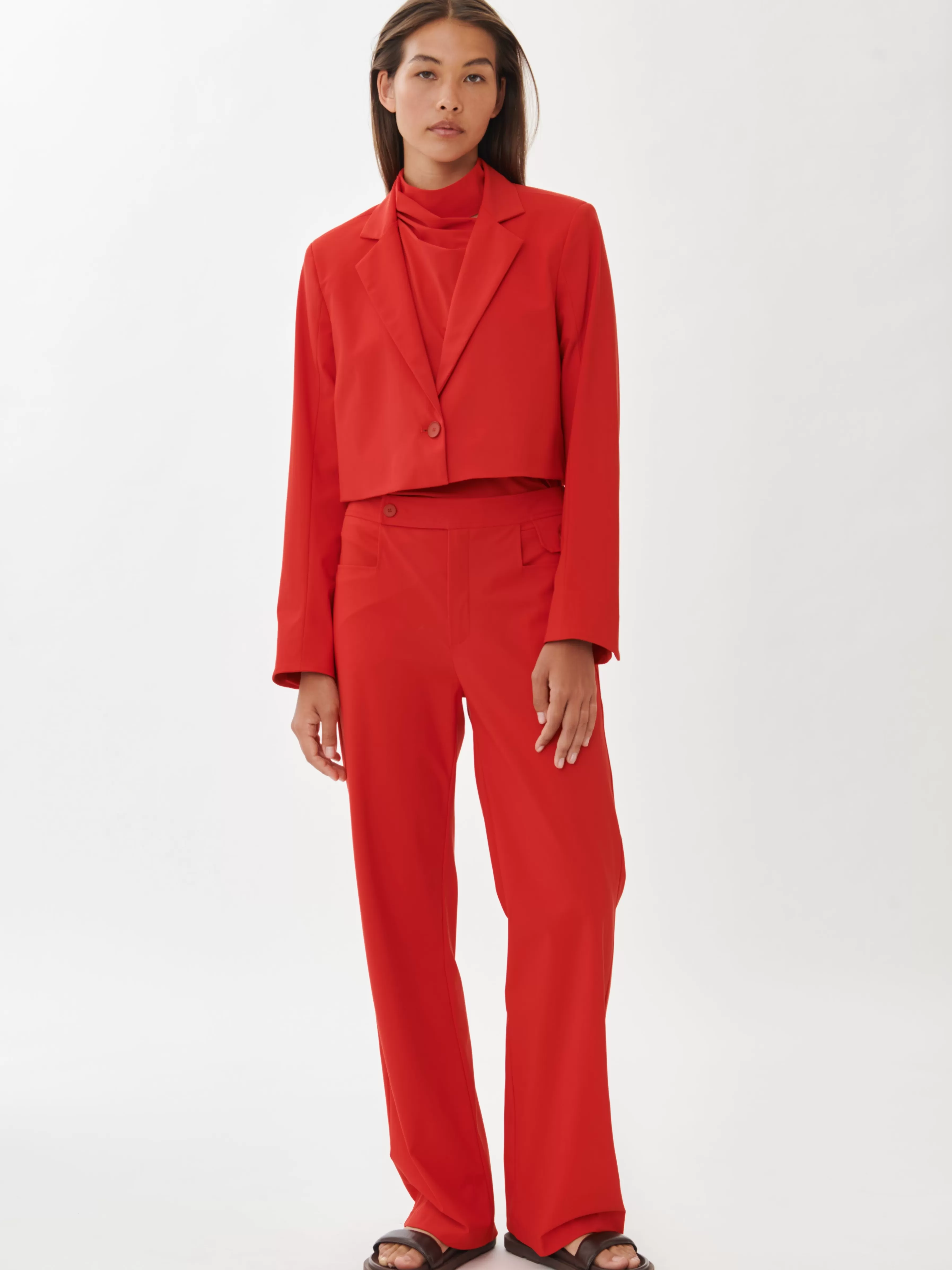 Studio collection | Blazers>Jane Lushka Estele Blazer Technical Jersey | Red