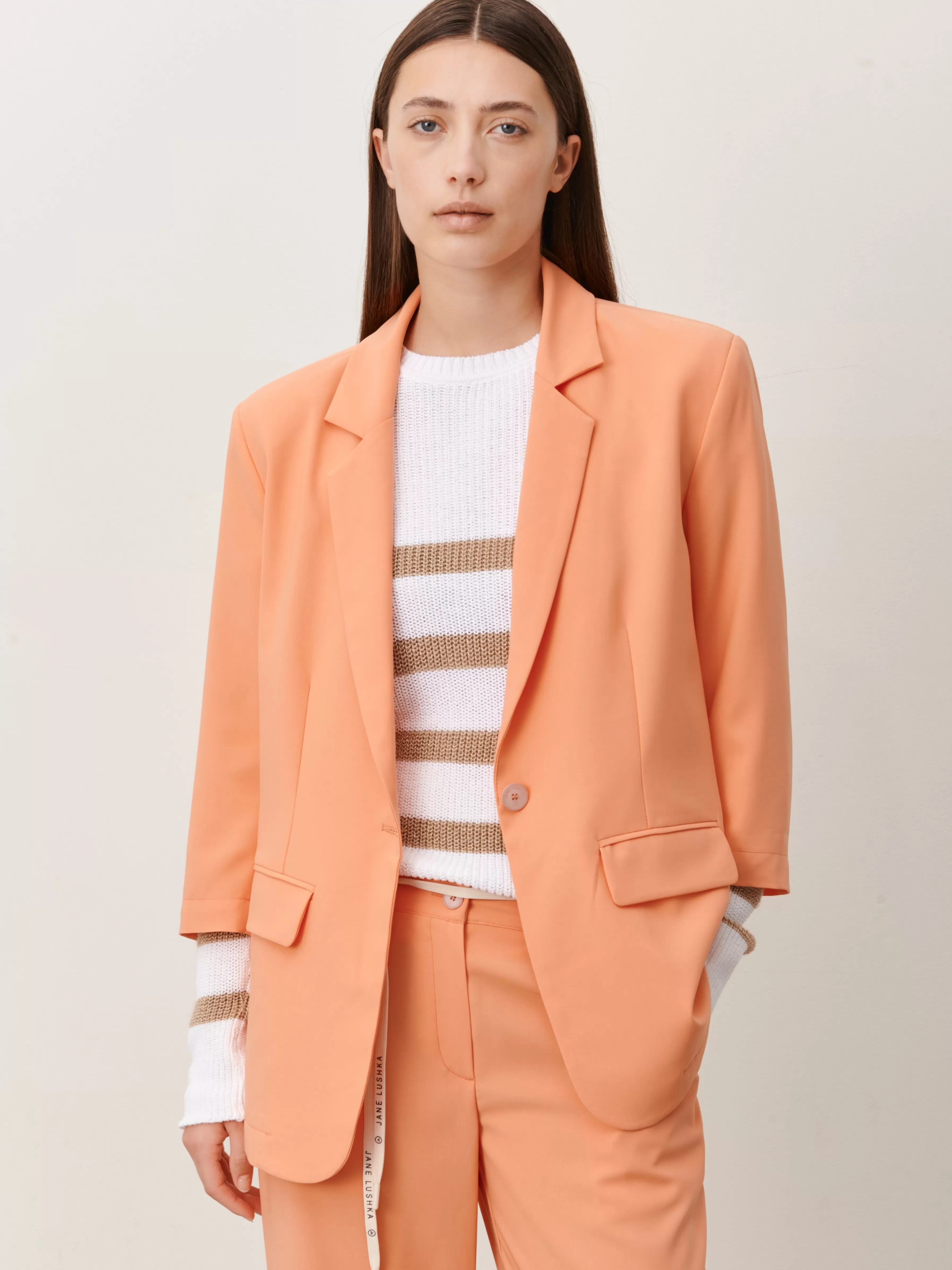 Blazers>Jane Lushka Fring Blazer | Orange