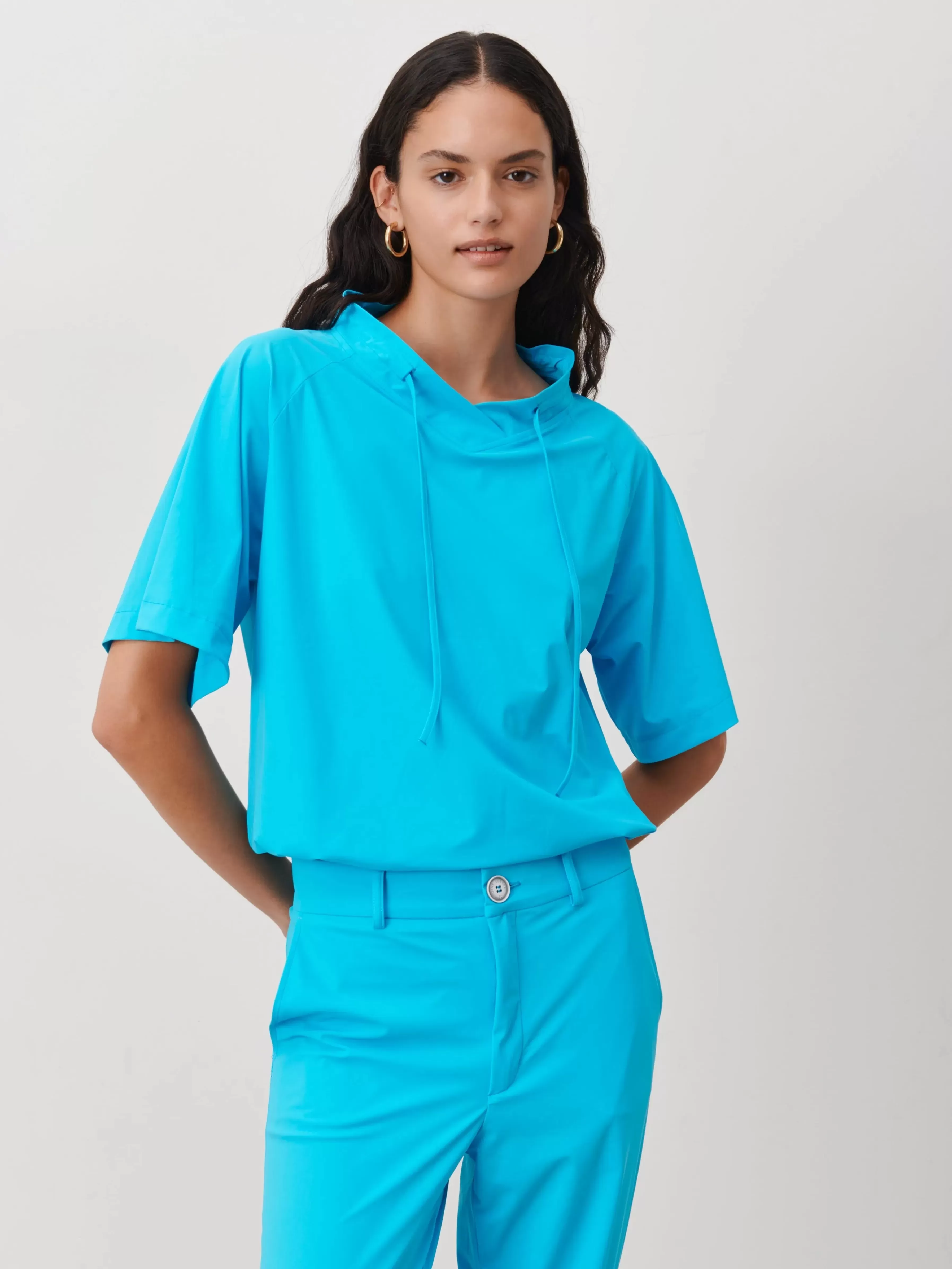 Tops>Jane Lushka Gia Top Technical Jersey | Light Blue