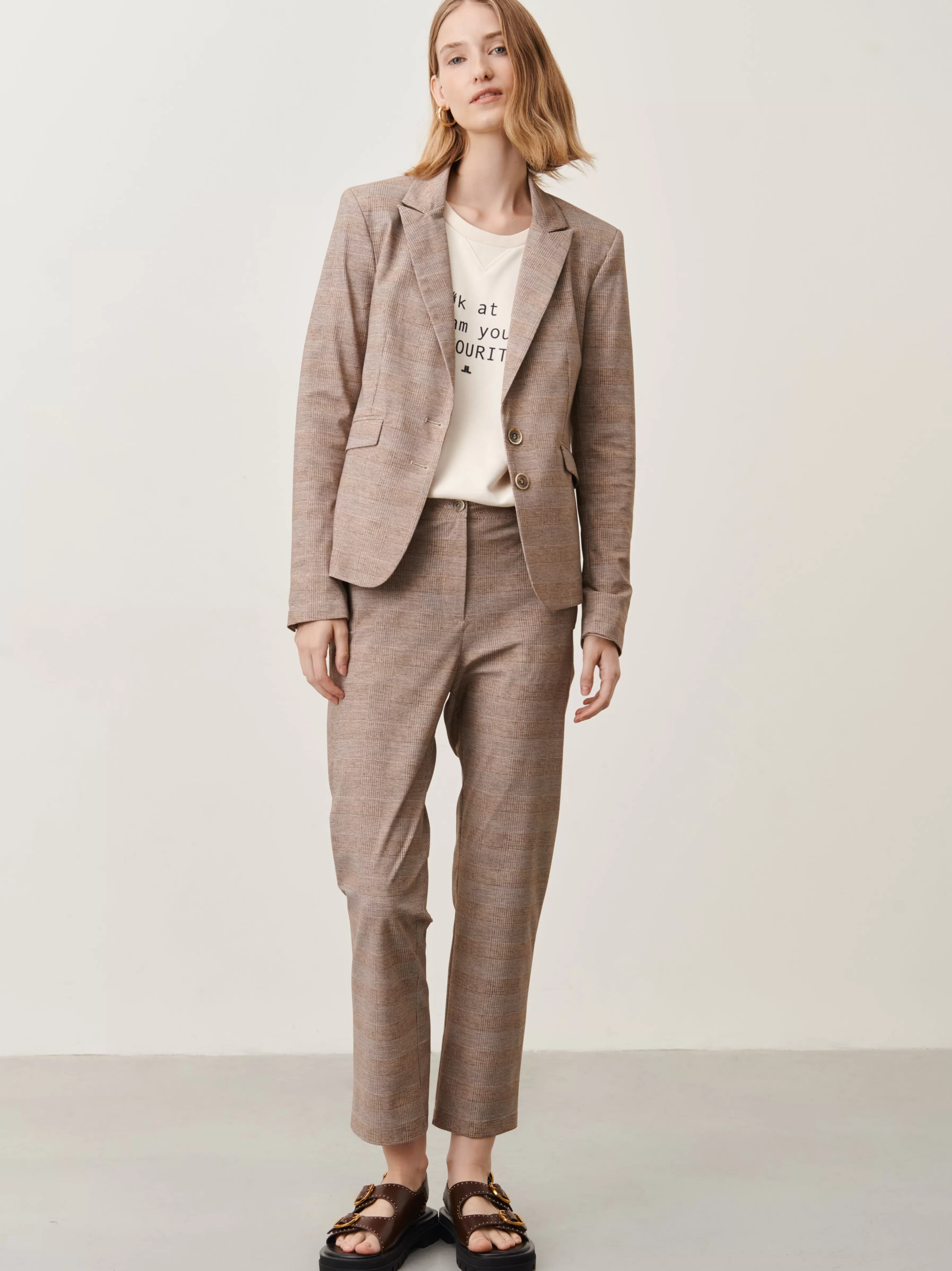 Blazers>Jane Lushka Hanna Blazer Technical Jersey | Beige