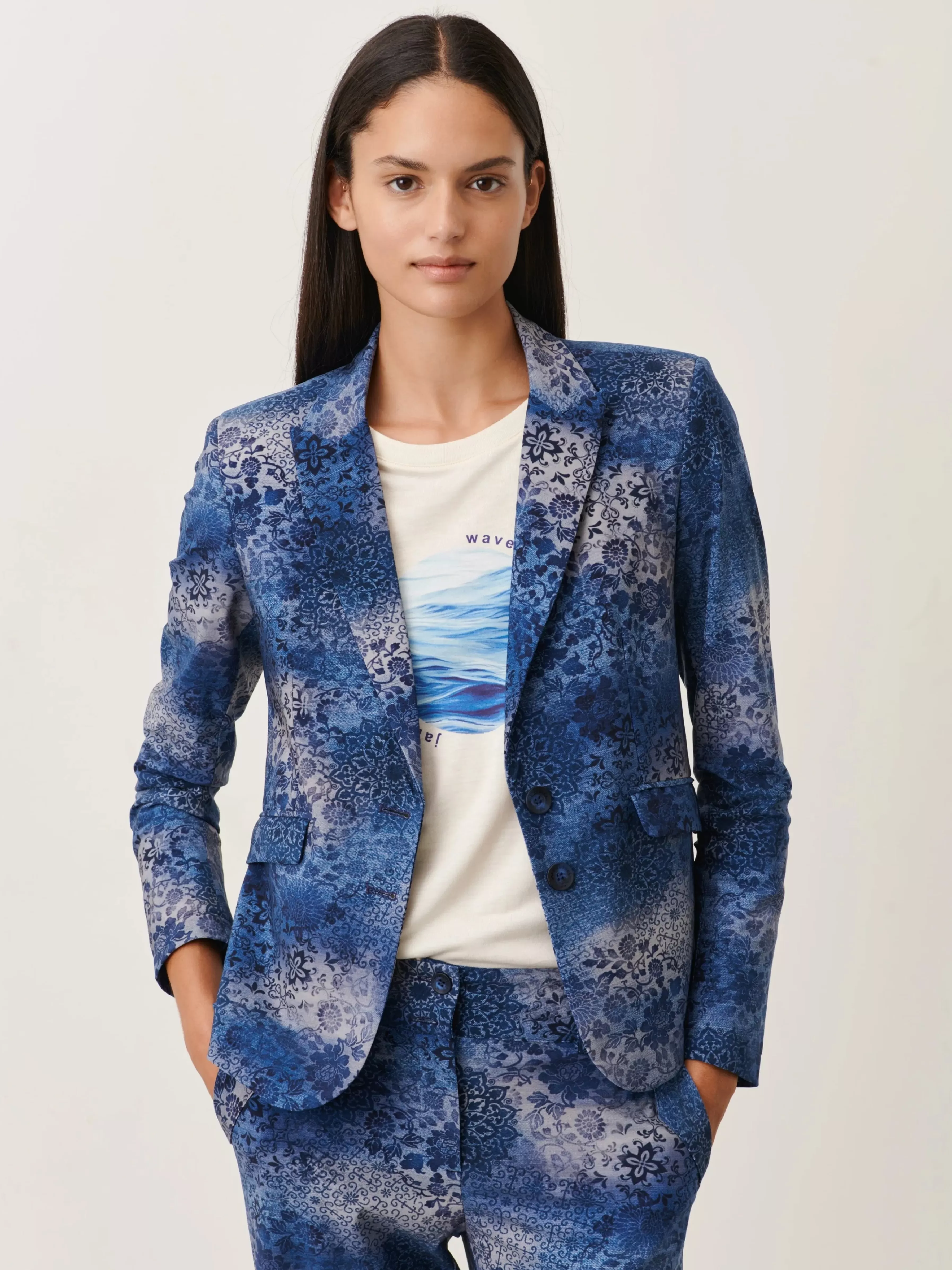 Blazers>Jane Lushka Hanna Blazer Technical Jersey | Blue