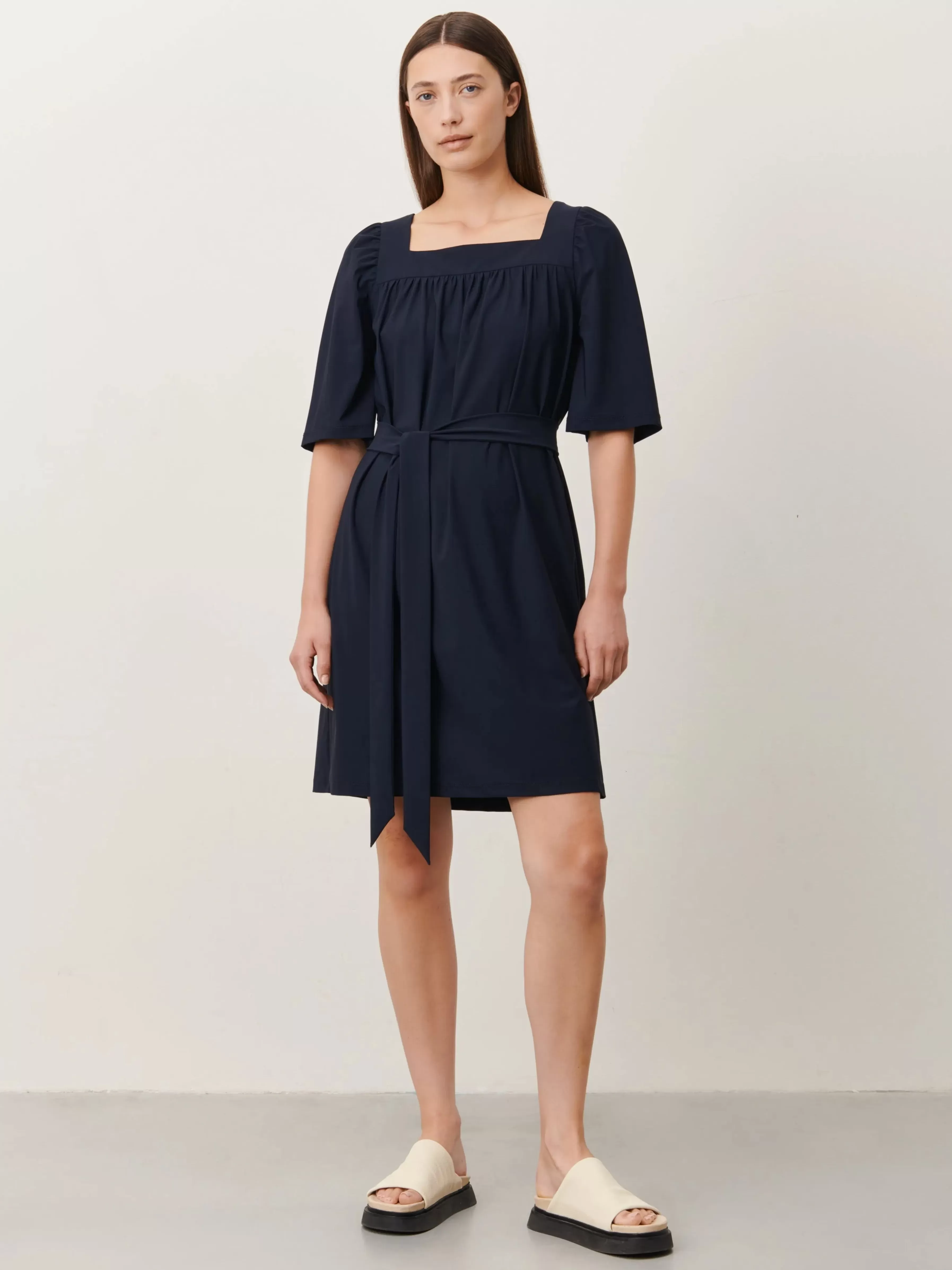 Jurken>Jane Lushka Jassi Dress Technical Jersey | Blue