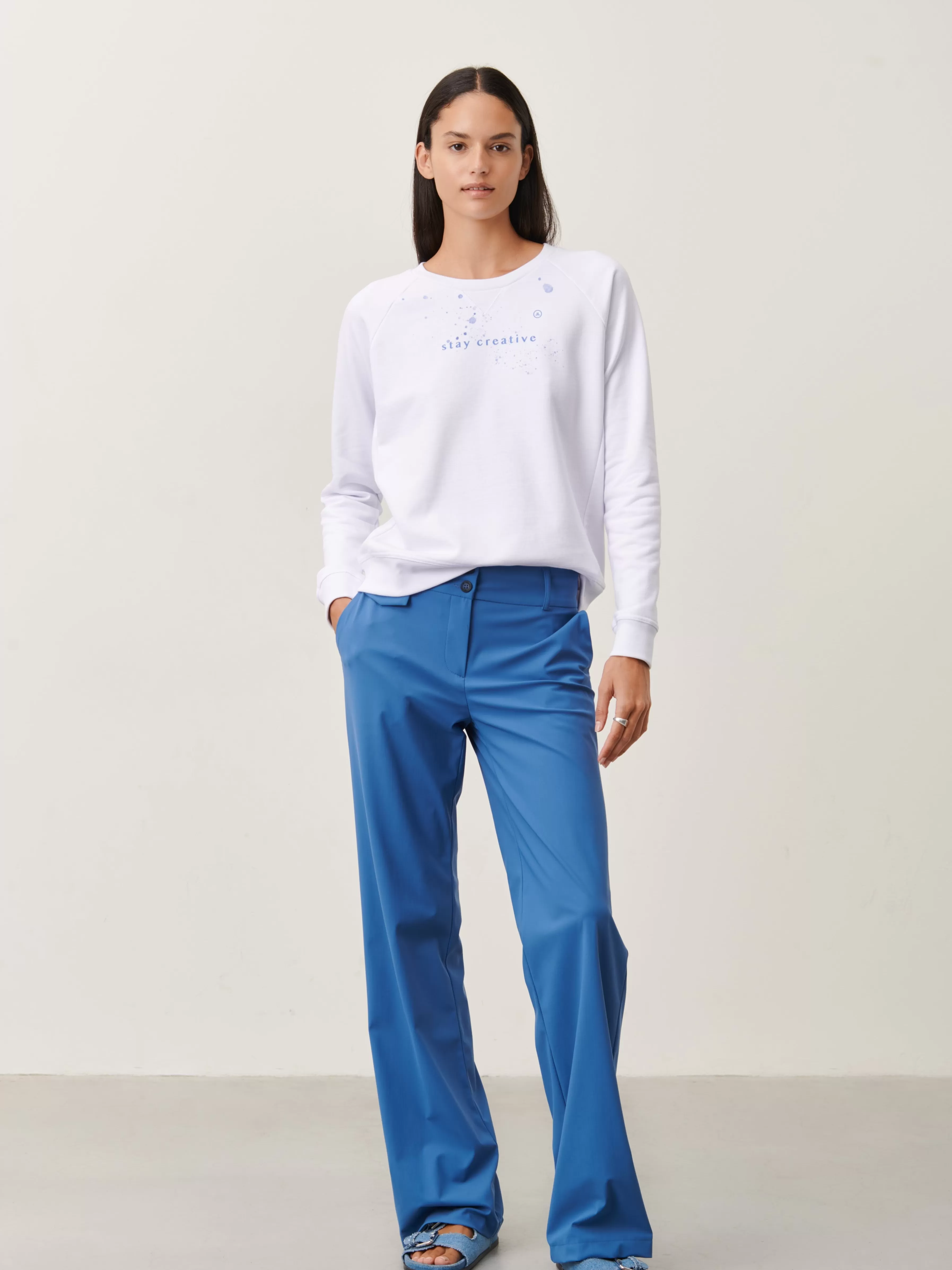 Broeken>Jane Lushka Landa Pants Technical Jersey | Mid Blue