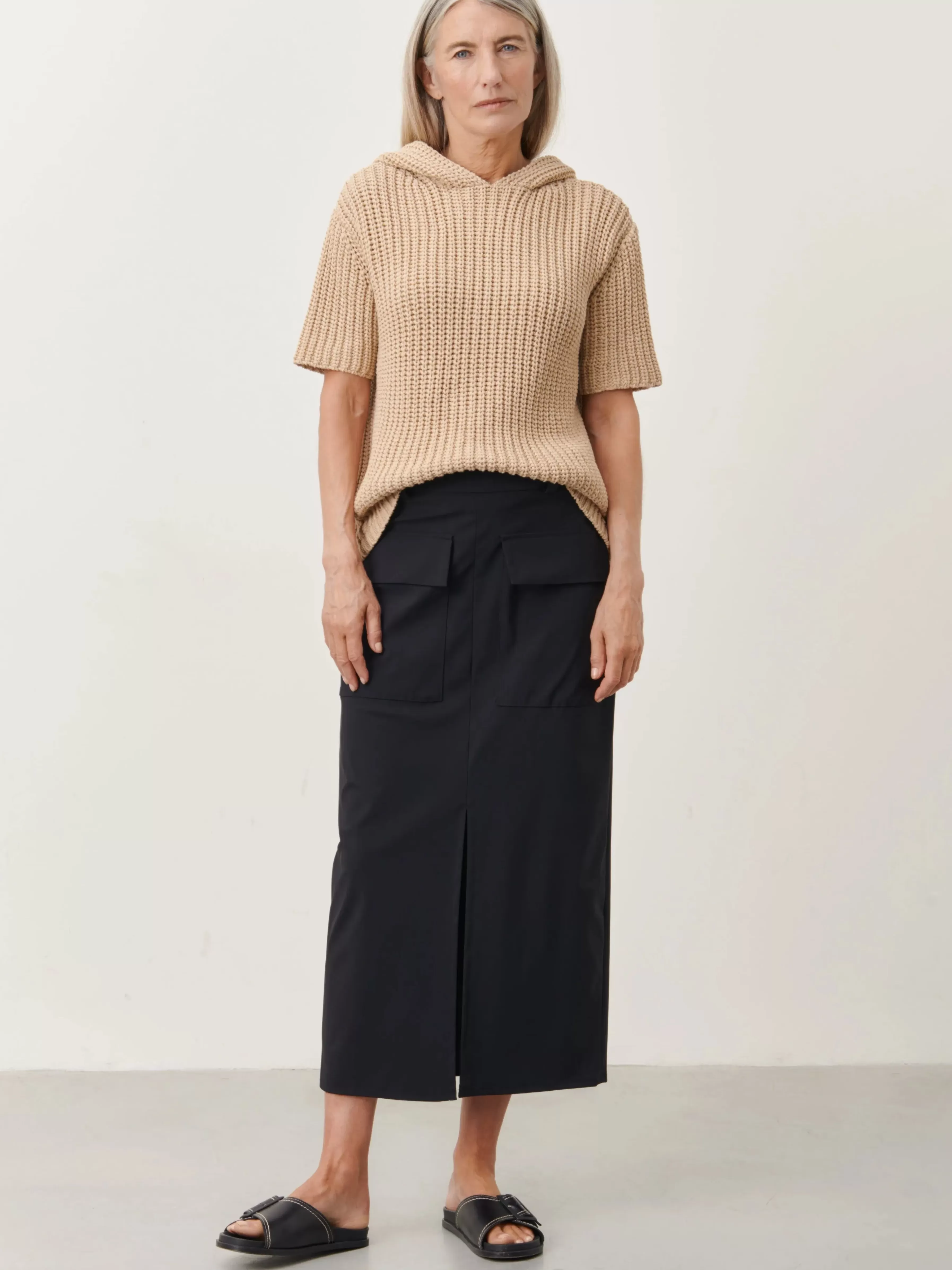 Rokken>Jane Lushka Lara Skirt Technical Jersey | Black