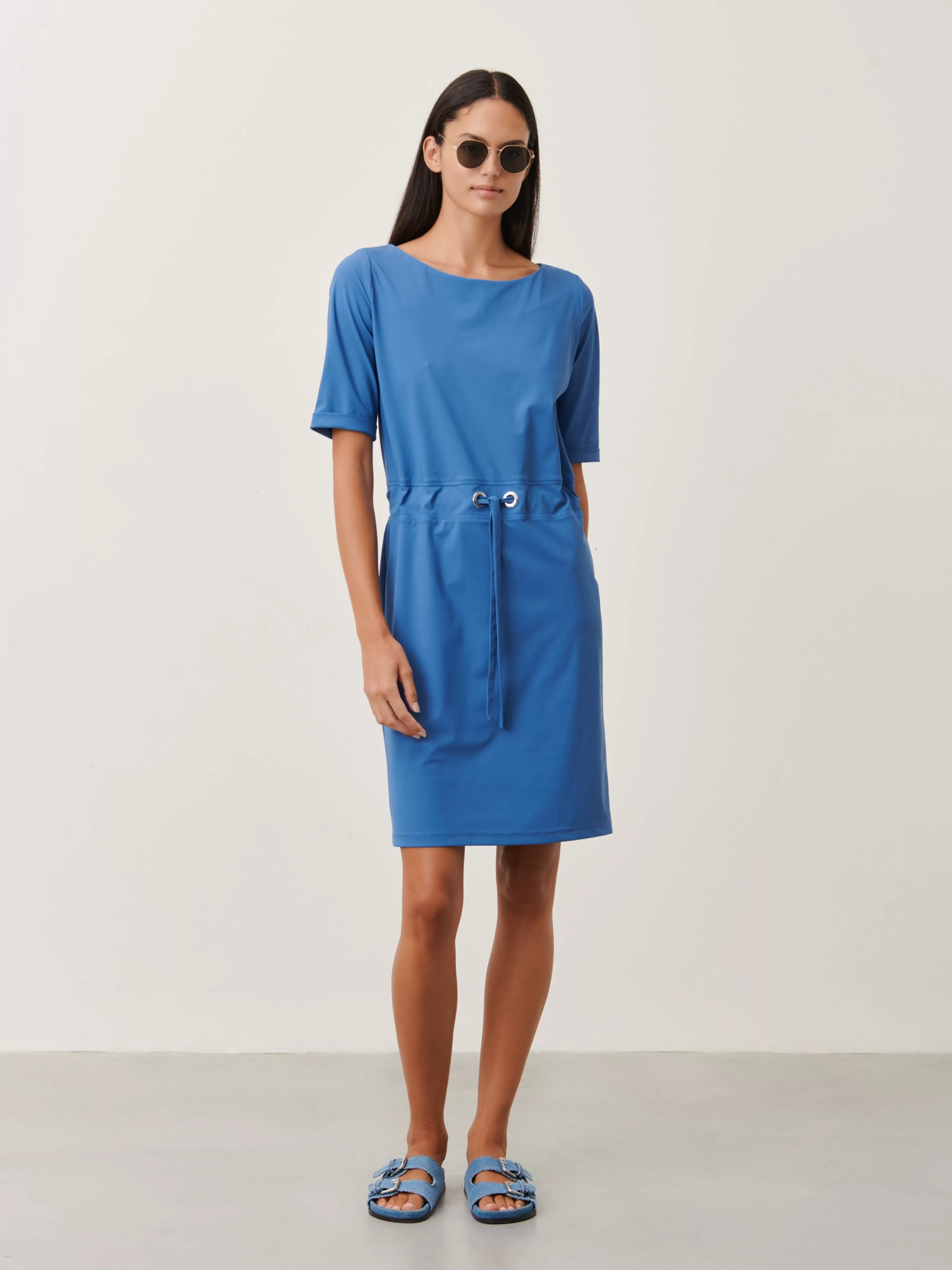 Jurken>Jane Lushka Lea Dress Technical Jersey | Mid Blue