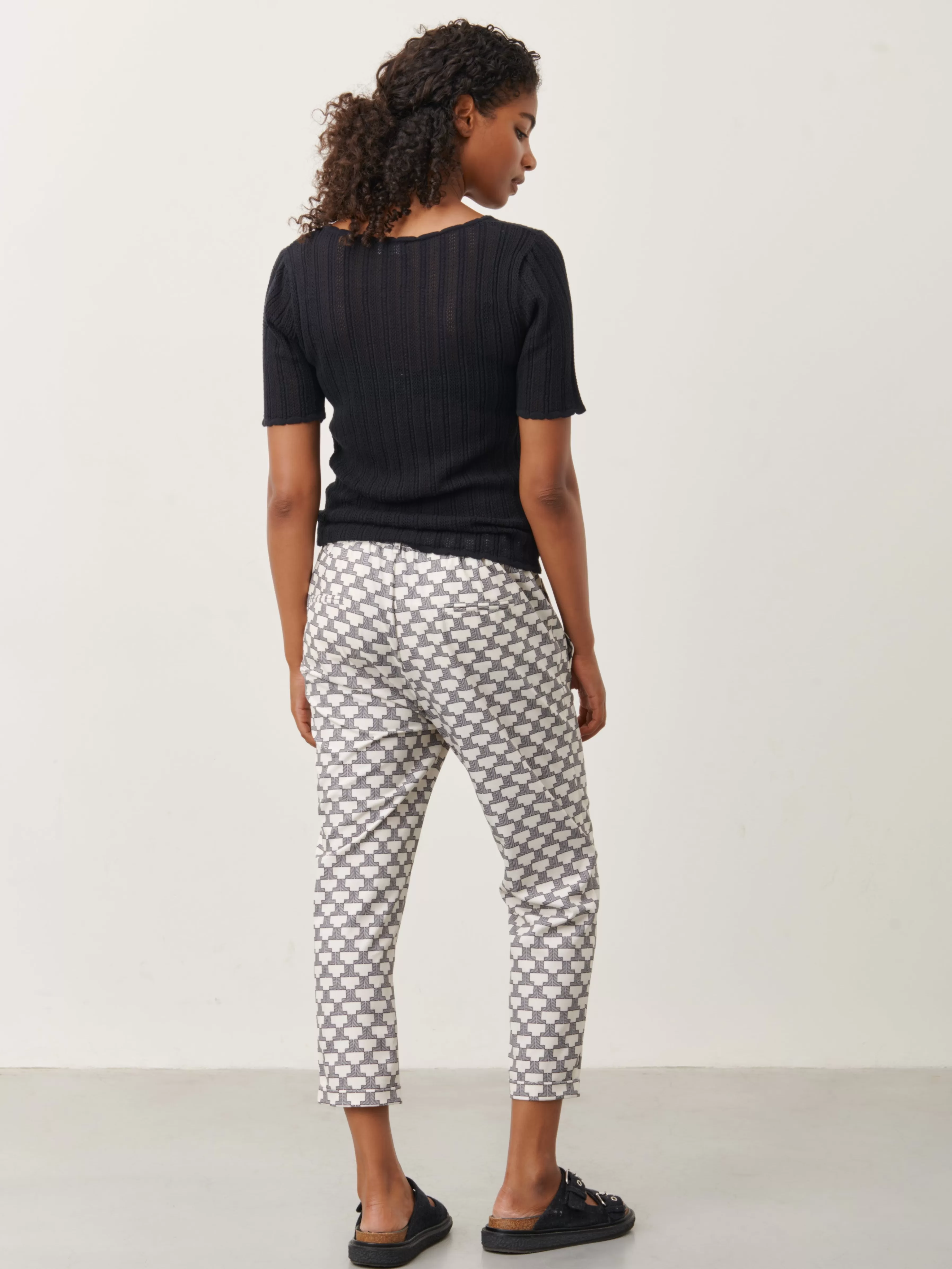 Broeken>Jane Lushka Lena Pants | White Black