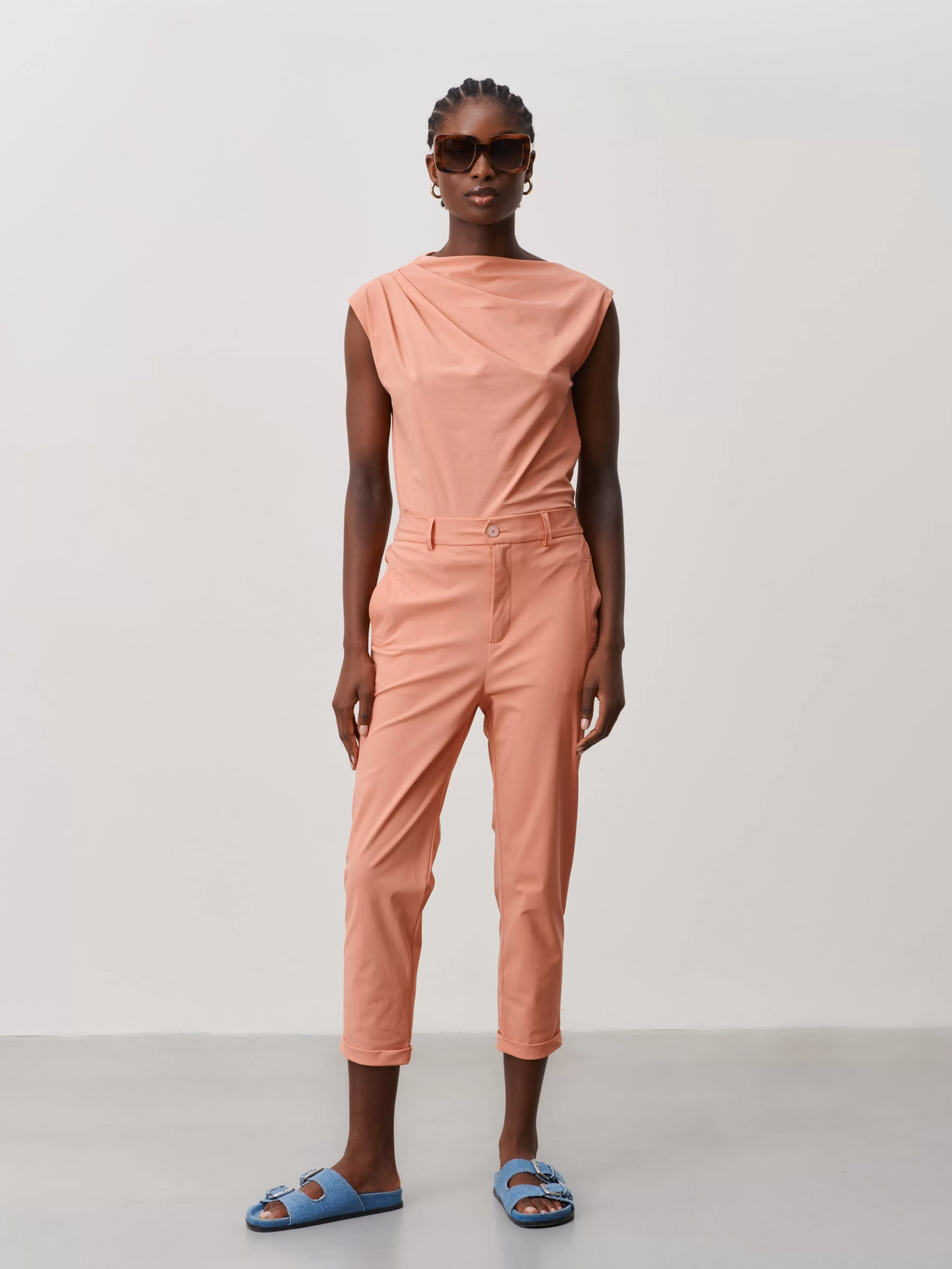 Broeken>Jane Lushka Lena Pants Technical Jersey | Apricot