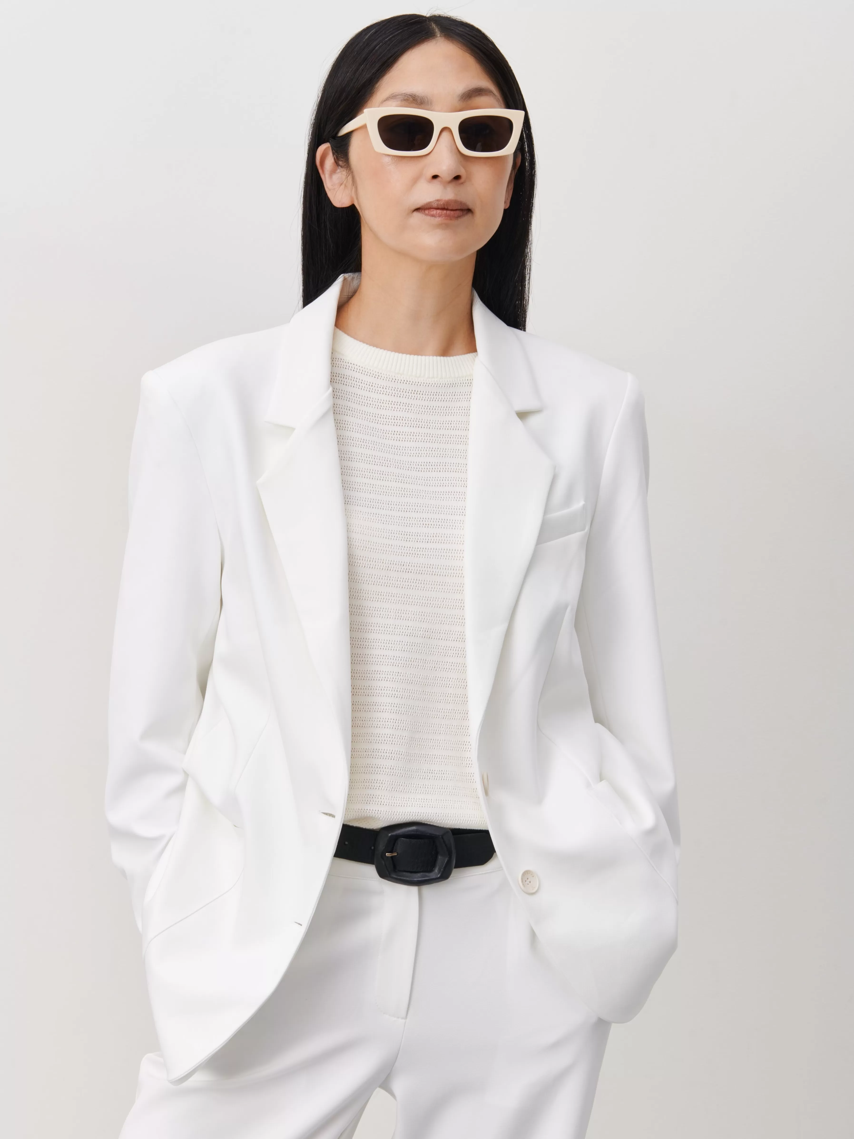 Blazers>Jane Lushka Lennard Blazer | White