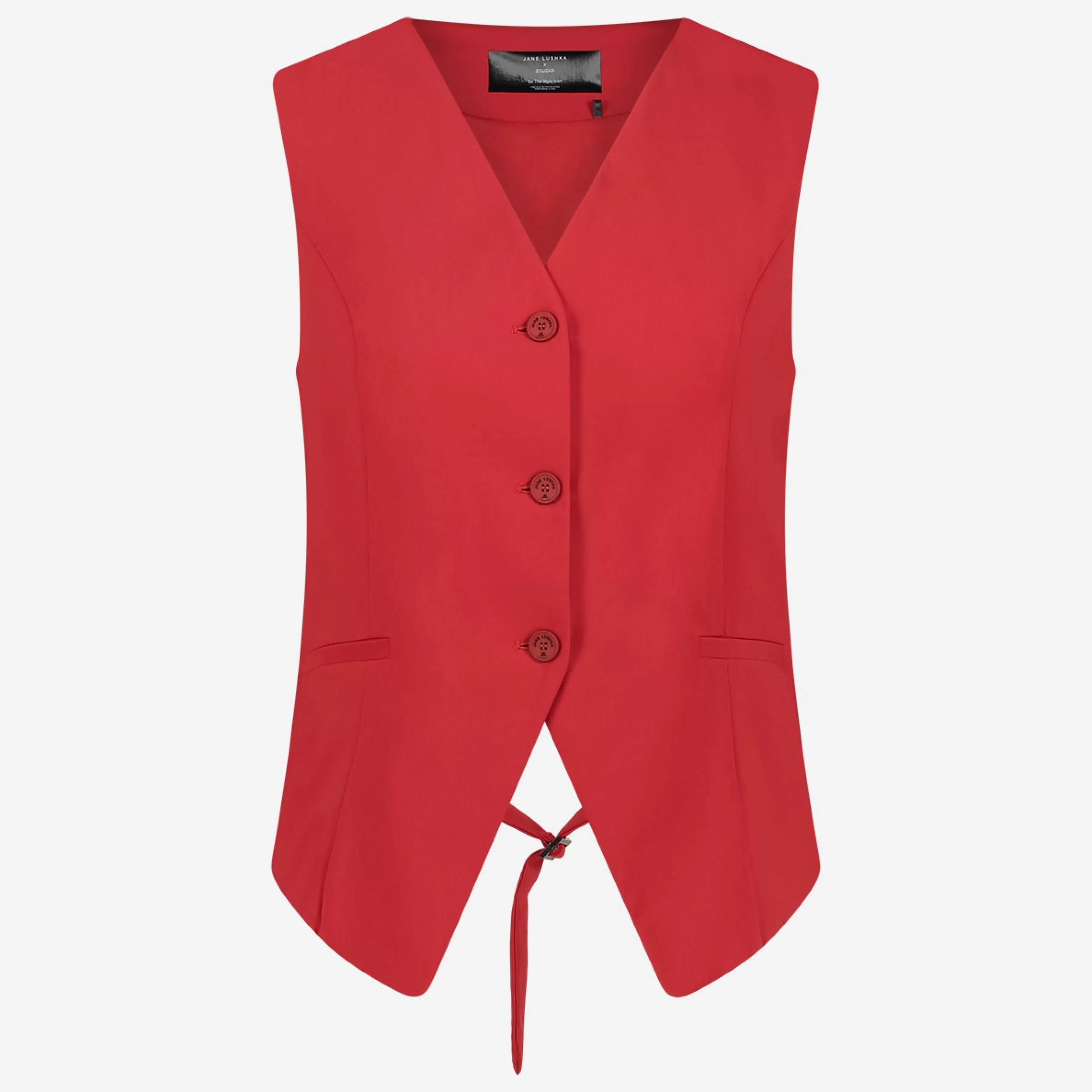 Studio collection | Blazers>Jane Lushka Lola Vest Technical Jersey | Red