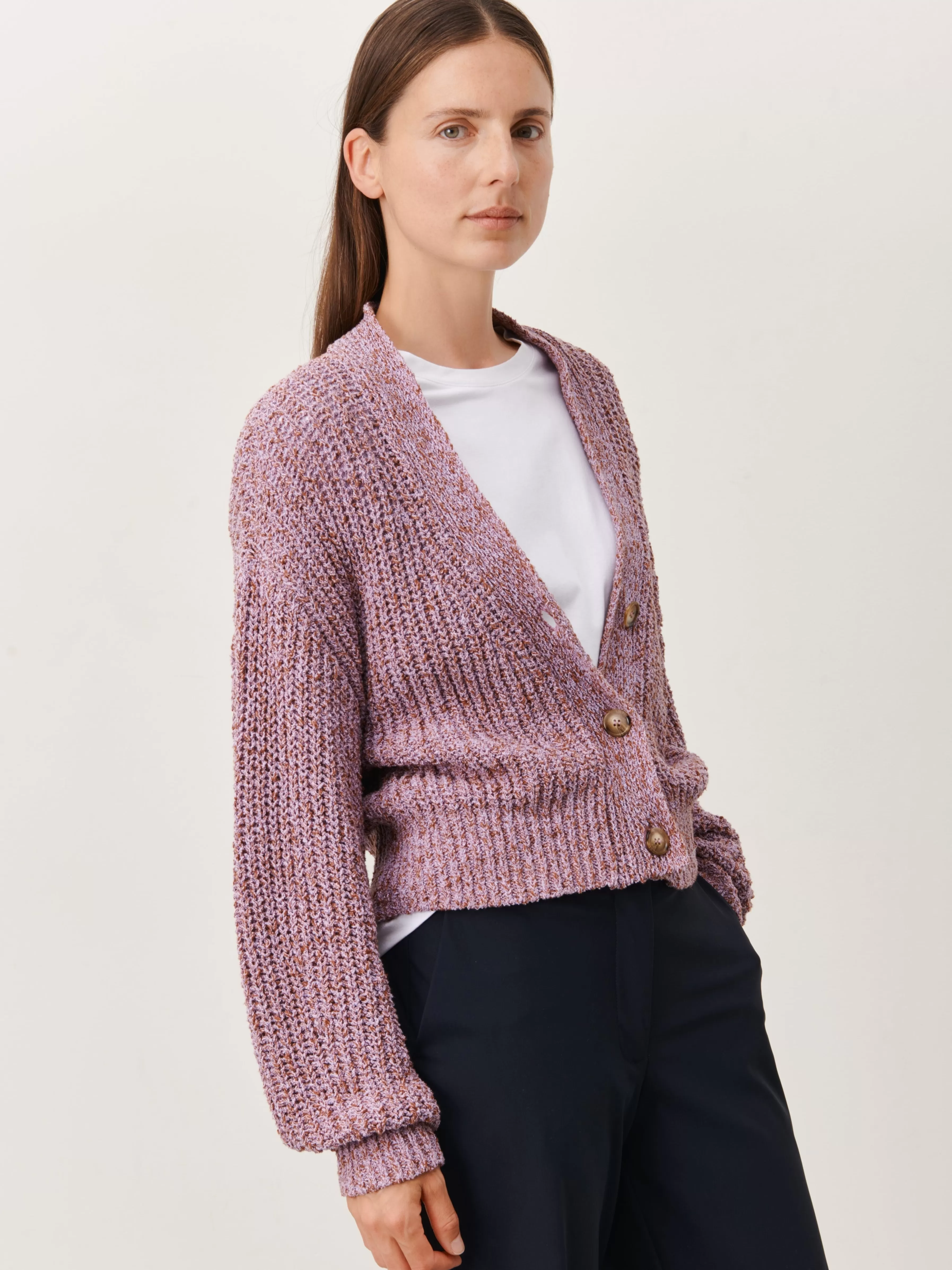 Truien & Vesten>Jane Lushka Moss Cardi | Purple Melange