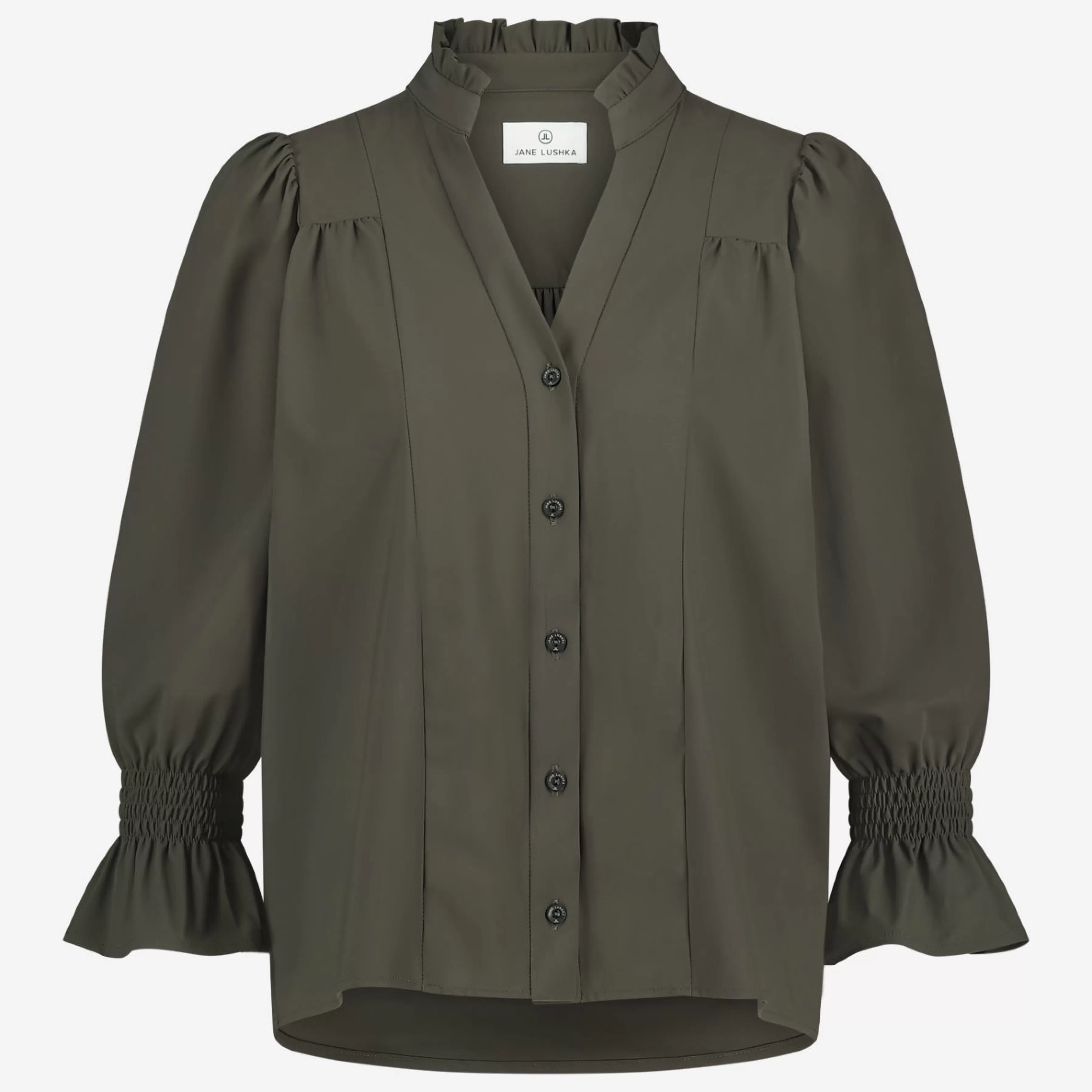 Blouses>Jane Lushka Olivia Blouse Technical Jersey | Army