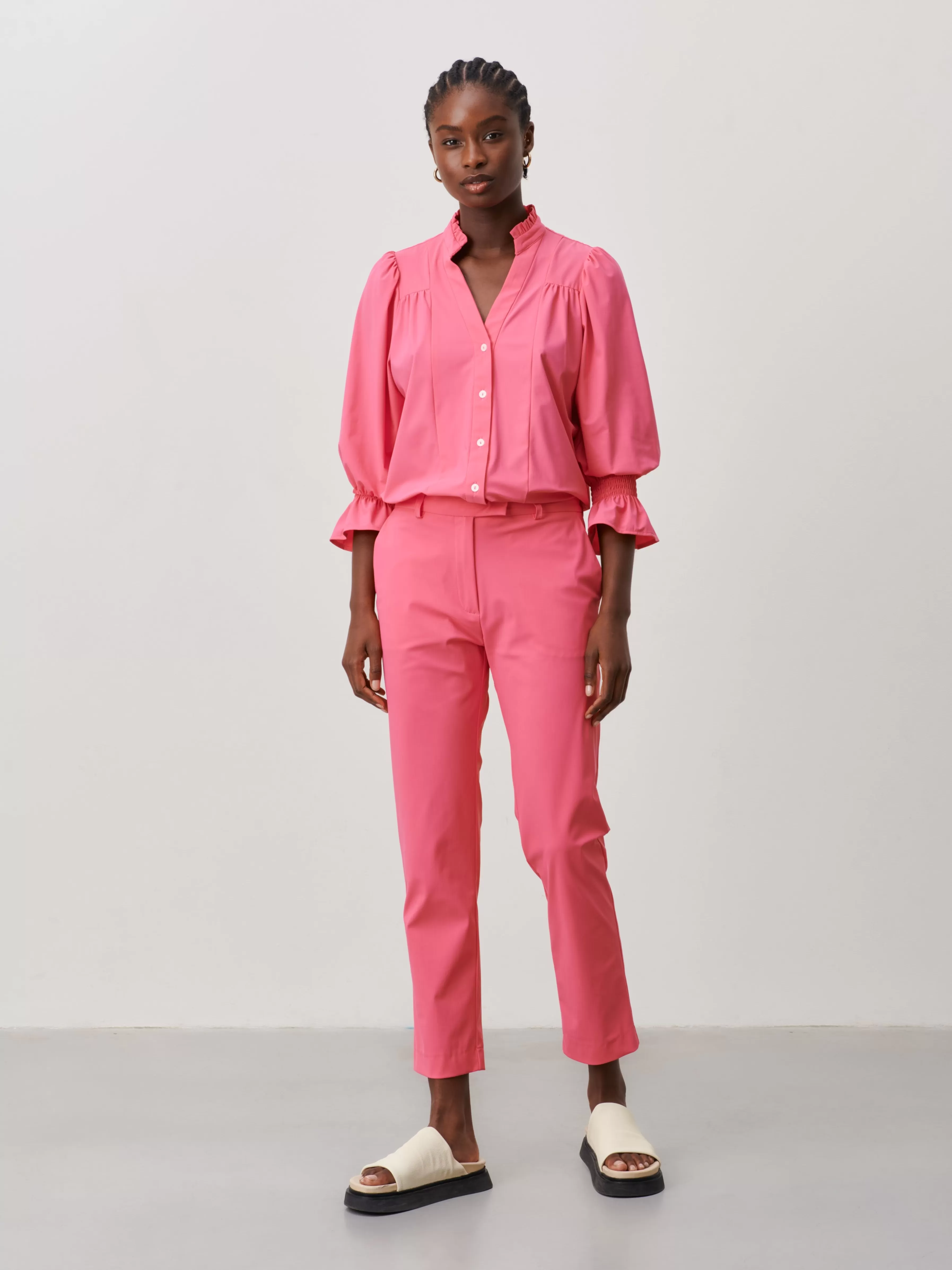 Blouses>Jane Lushka Olivia Blouse Technical Jersey | Pink