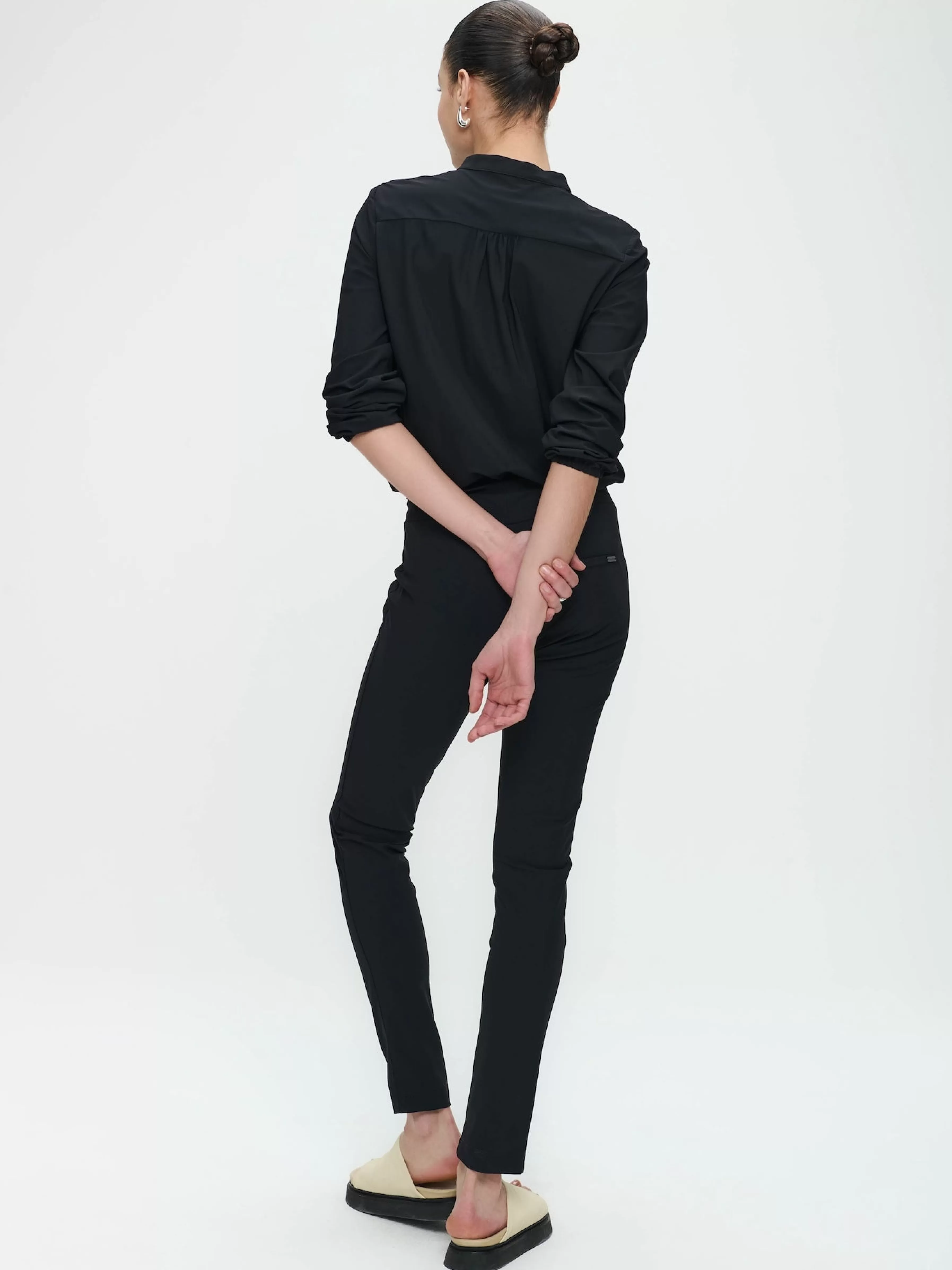 Best basic>Jane Lushka Pants Anna - Skinny Fit Technical Jersey | Black