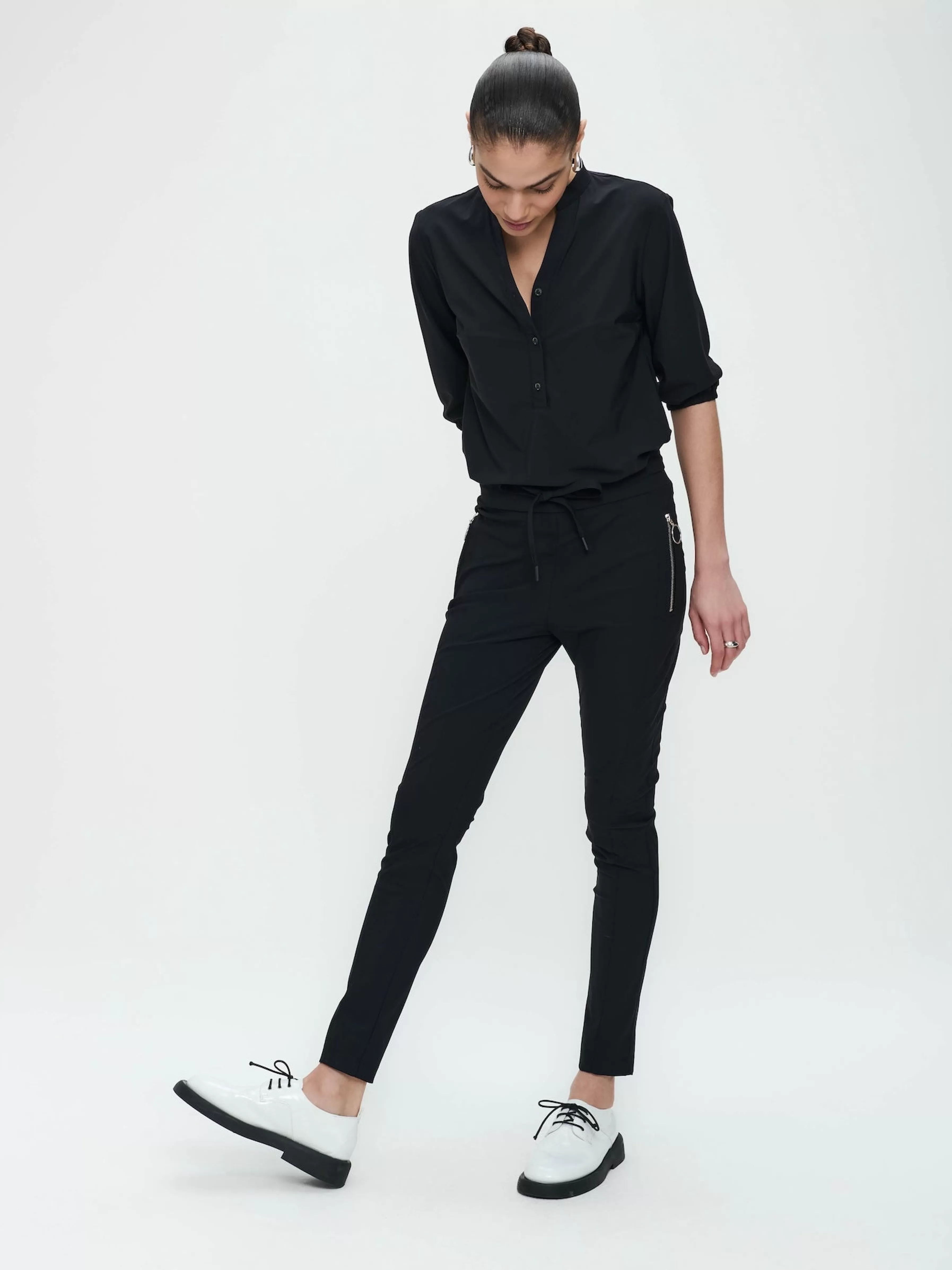 Best basic>Jane Lushka Pants Anna - Skinny Fit Technical Jersey | Black