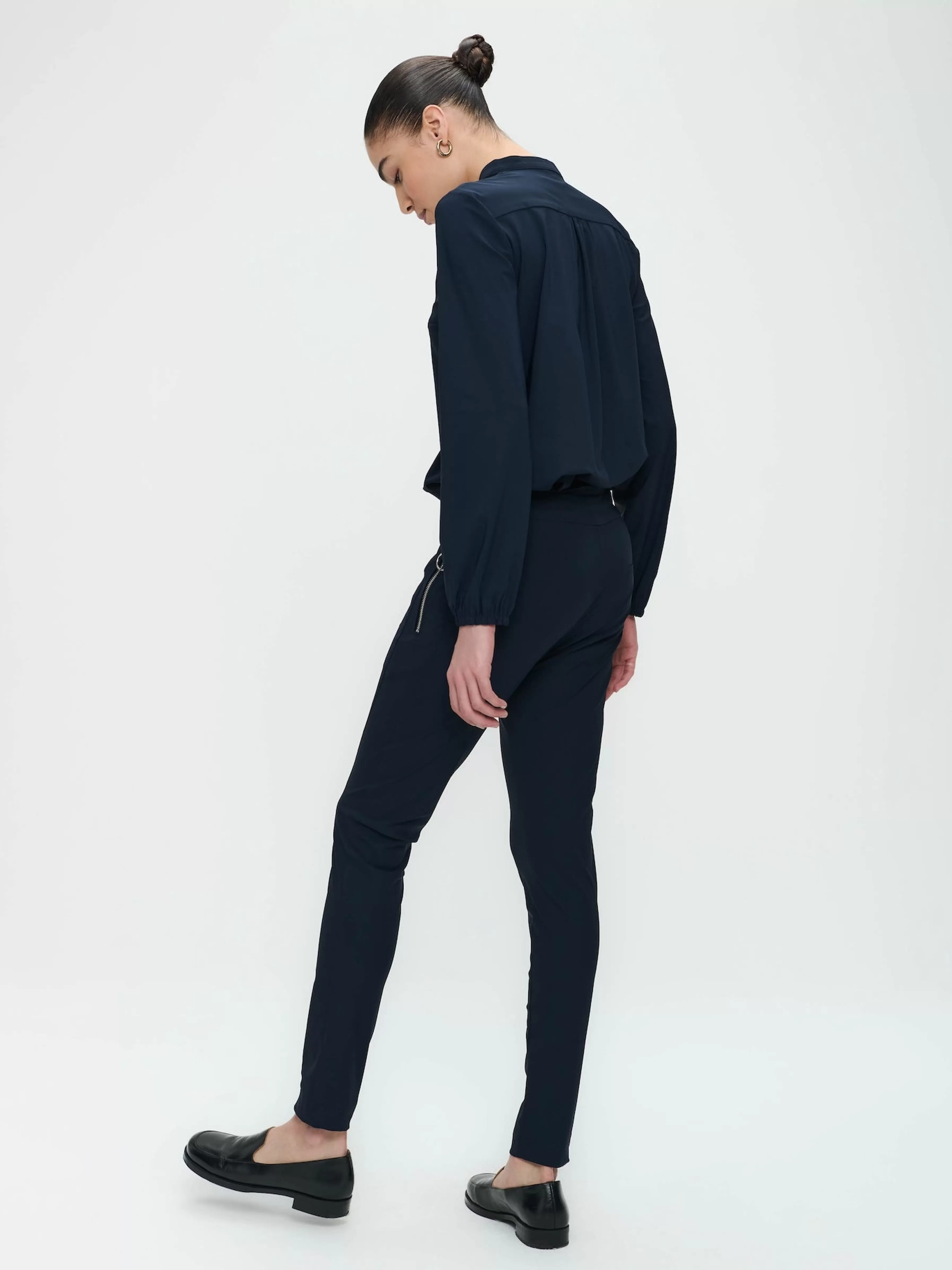 Best basic>Jane Lushka Pants Anna - Skinny Fit Technical Jersey | Blue