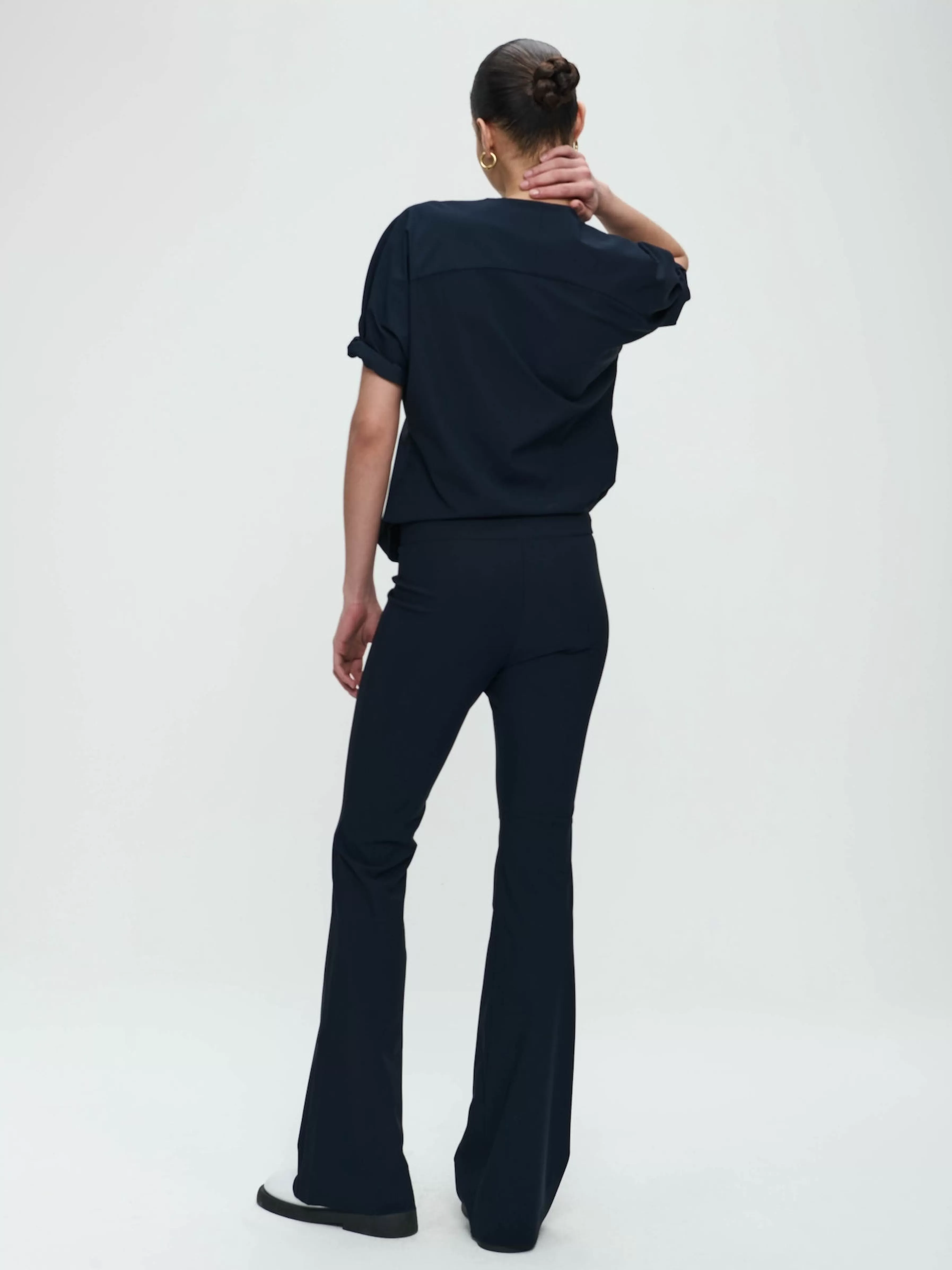 Best basic>Jane Lushka Pants Eliya Easy Wear Flair Technical Jersey | Blue