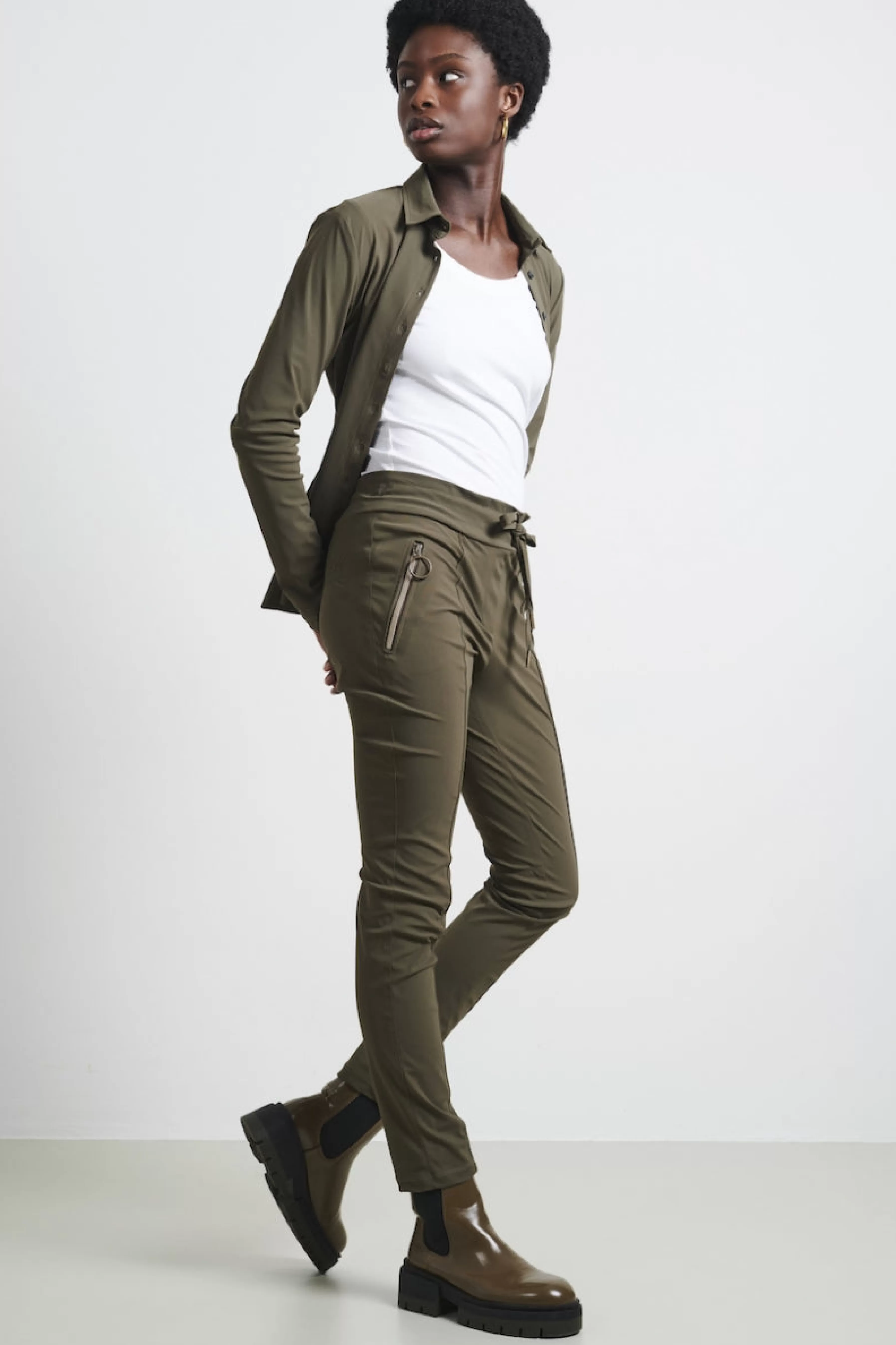 Best basic>Jane Lushka Pants Emma Technical Jersey | Army