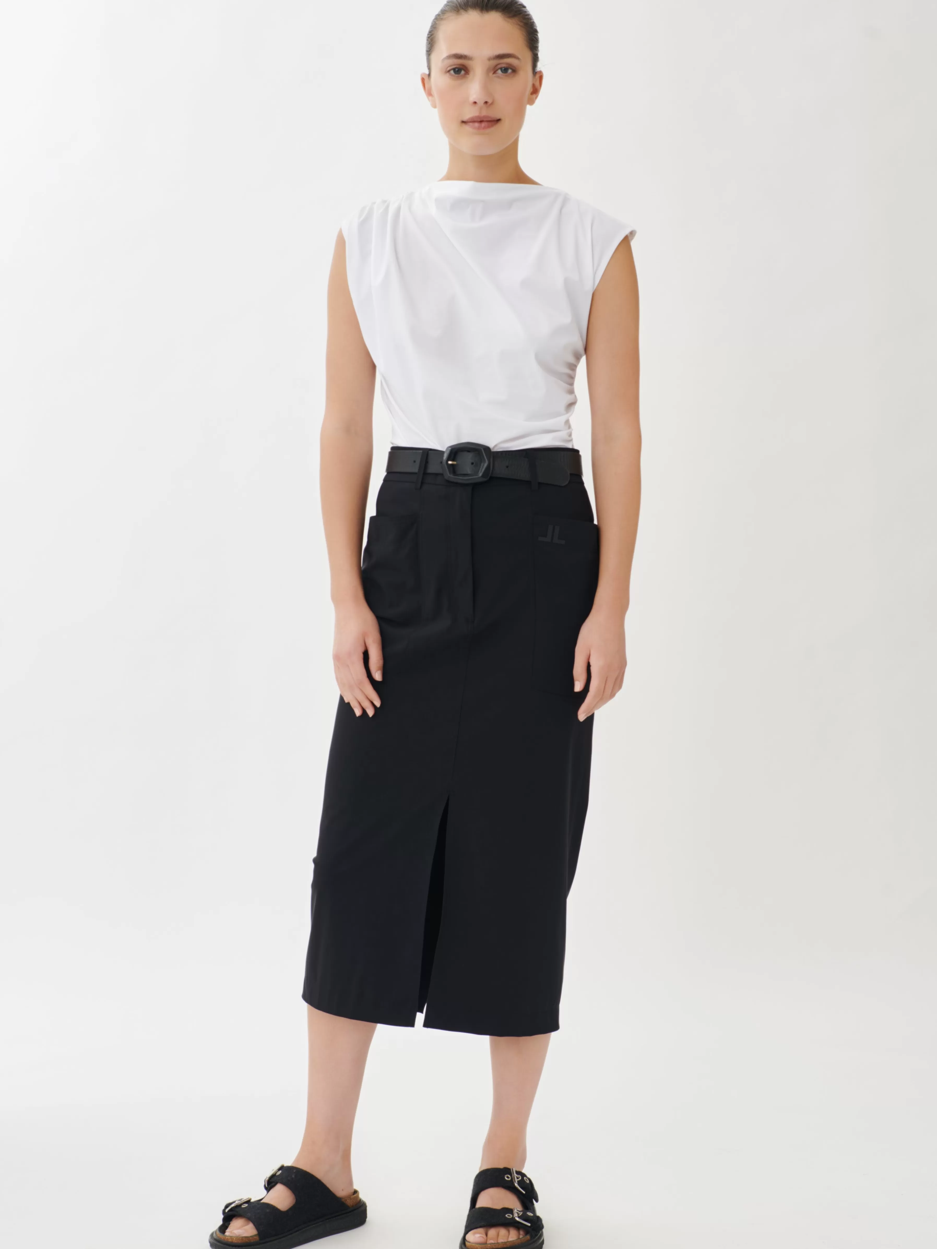 Studio collection | Rokken>Jane Lushka Petra Skirt Technical Jersey | Black