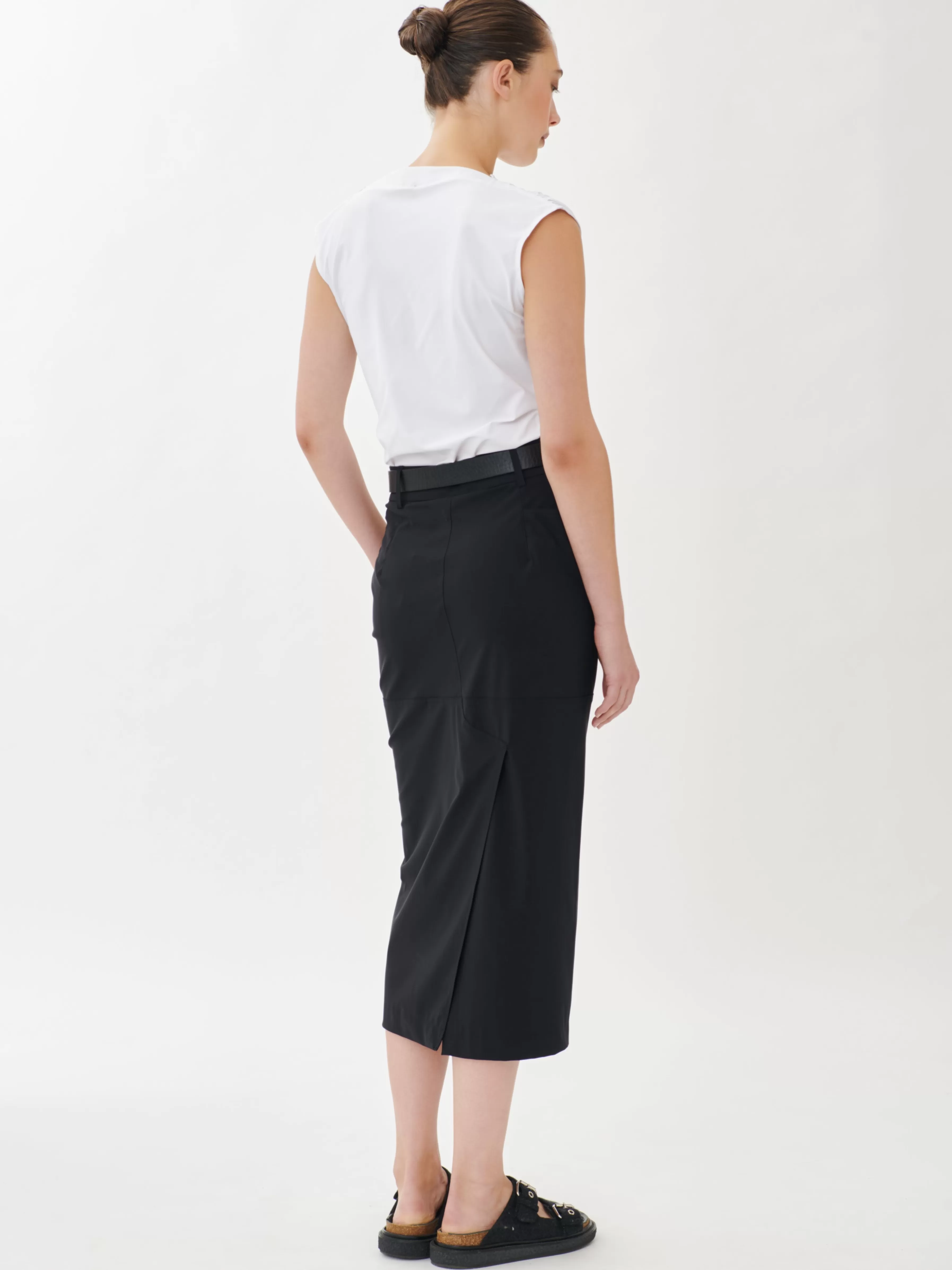 Studio collection | Rokken>Jane Lushka Petra Skirt Technical Jersey | Black